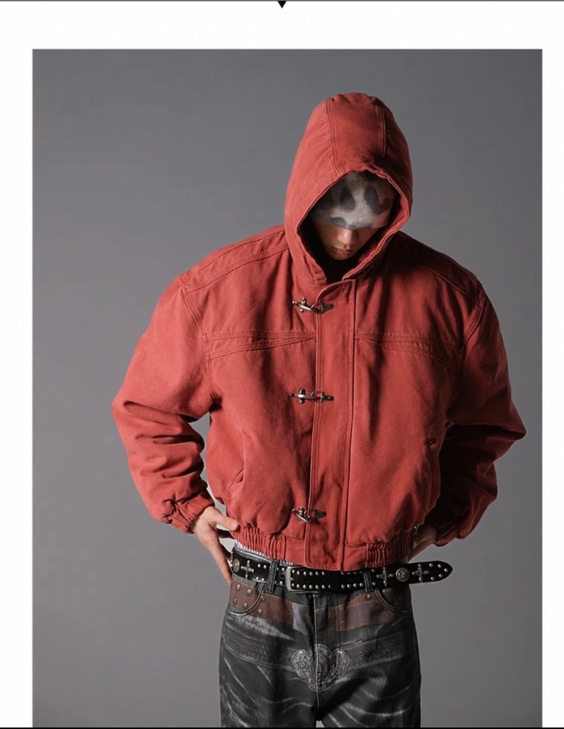 캔버스 후드자켓 레드 상품이미지4