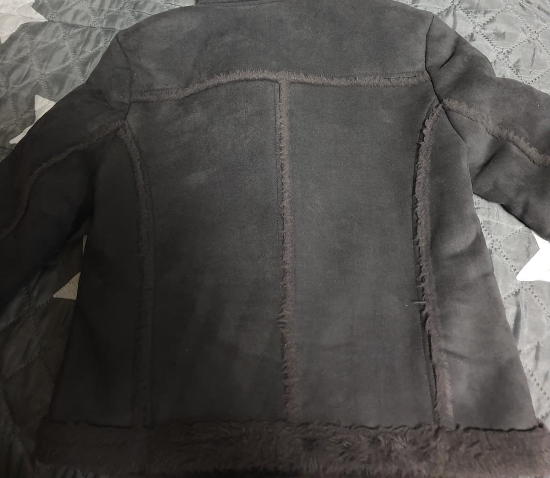 ZEN 스웨이드 사선지퍼 무스탕 모카브라운 (F) 상품이미지4