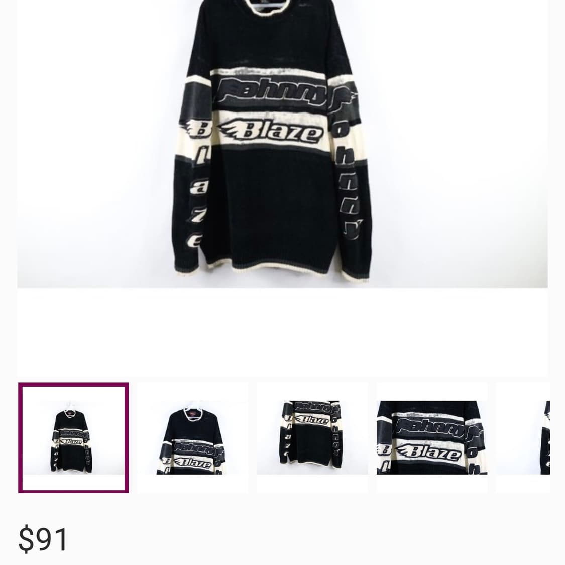 90s Johnny Blaze 니트 상품이미지9