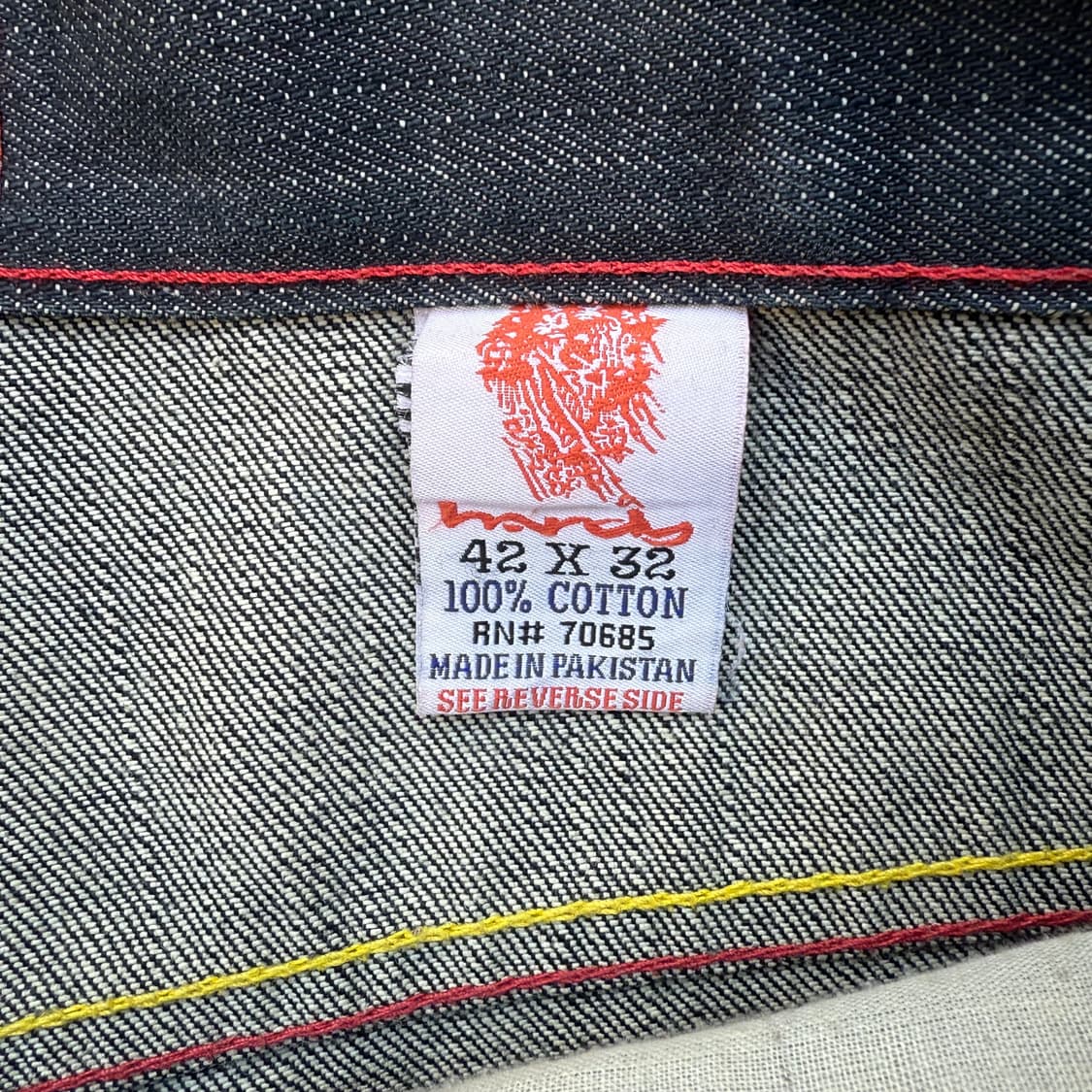 빈티지 독수리 자수 데님팬츠 상품이미지4