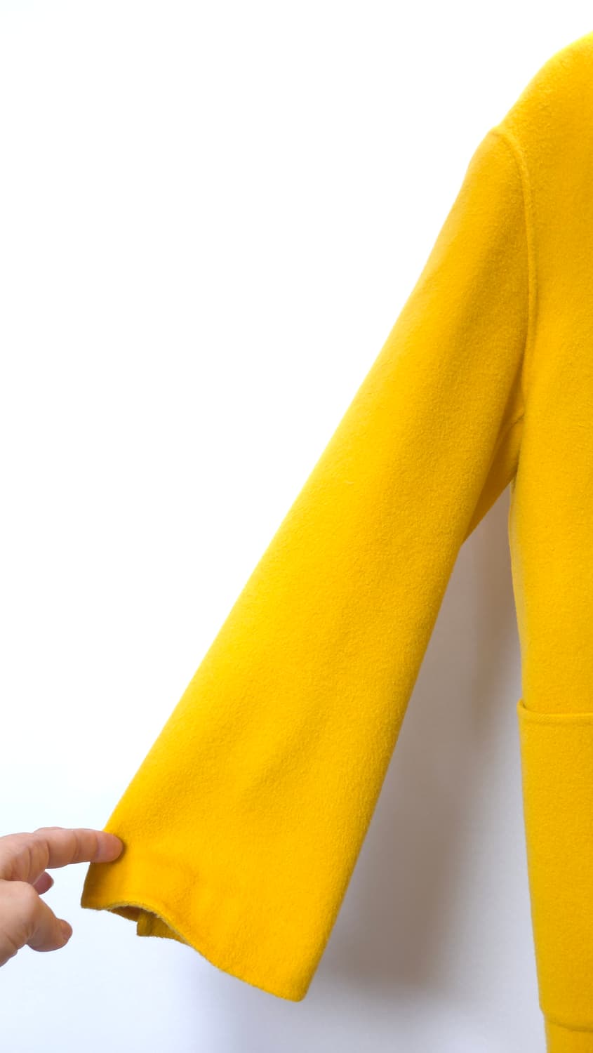 럭키슈에뜨 머스터드 더블 브레스트 롱코트 38 사이즈 상품이미지4