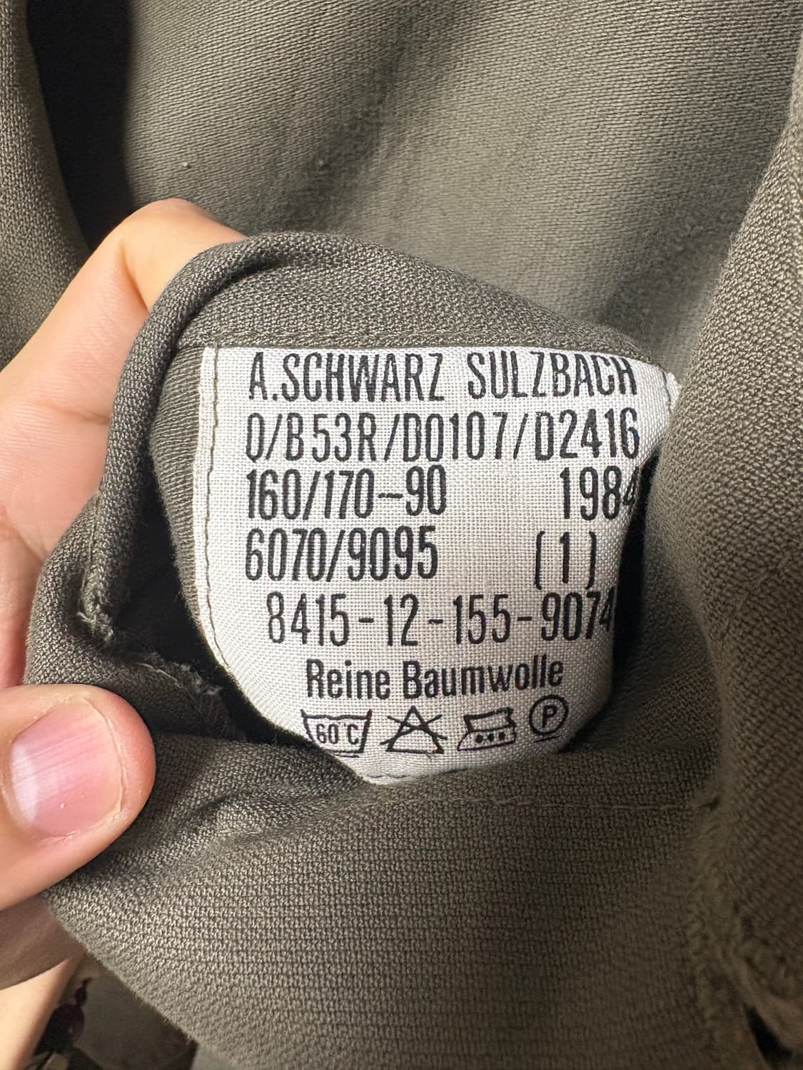 [Military] 80's 독일군 몰스킨 필드 재킷 - 1size 상품이미지6