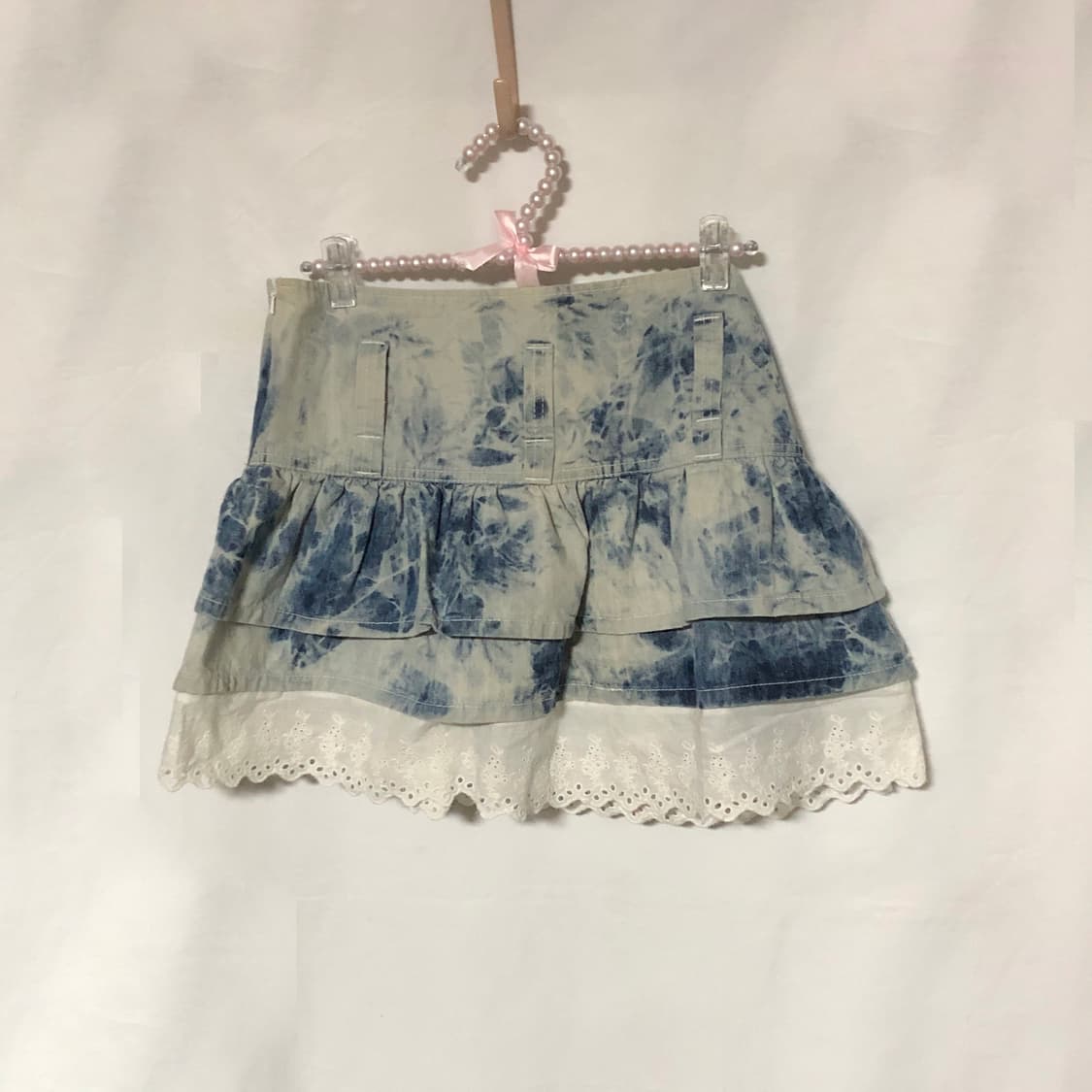 레이스 워싱 데님 스커트 상품이미지5