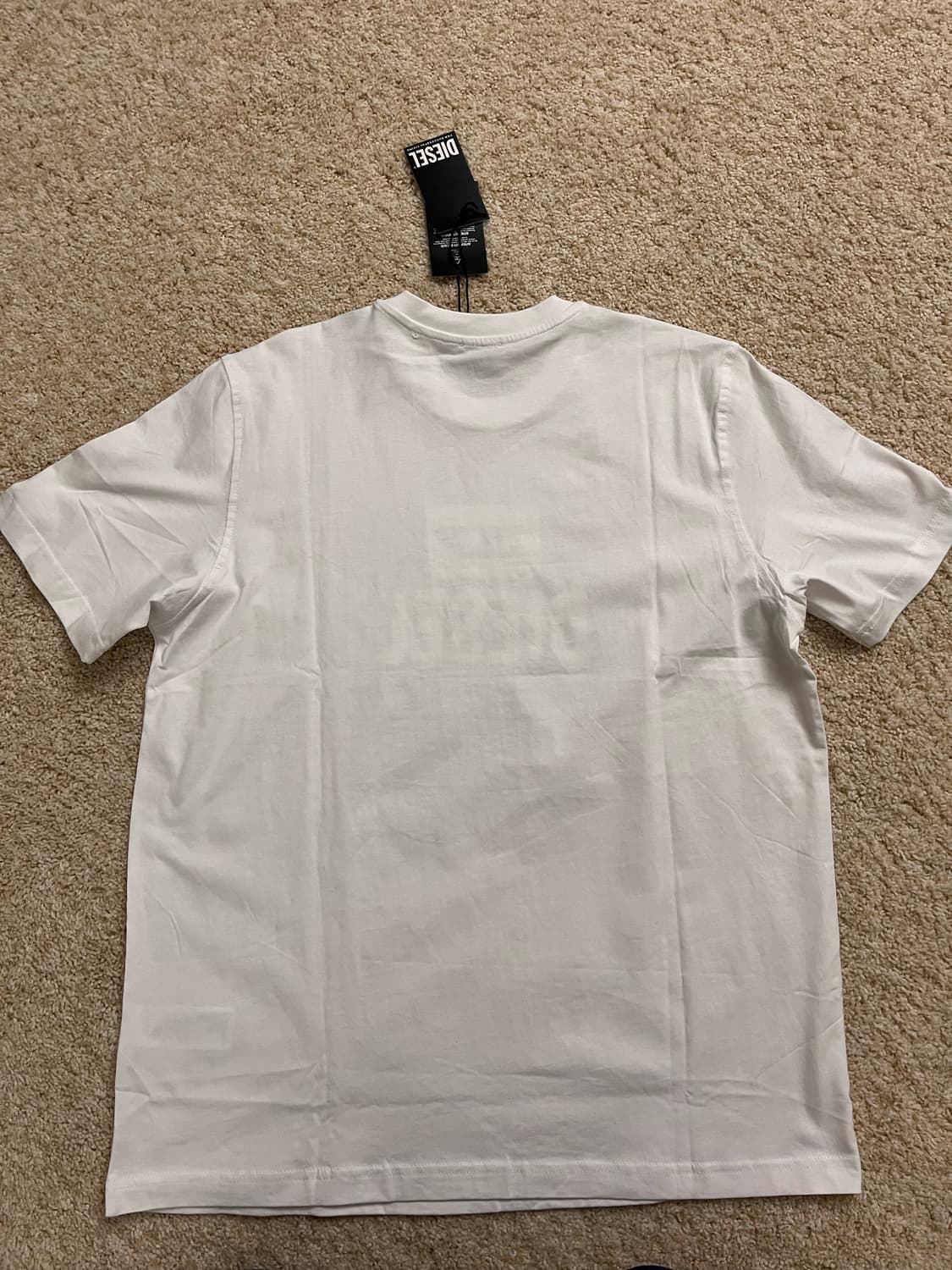 [새상품] 디젤 T-저스트 톤온톤 반팔 티셔츠 화이트 L (정품/택포함) 상품이미지3
