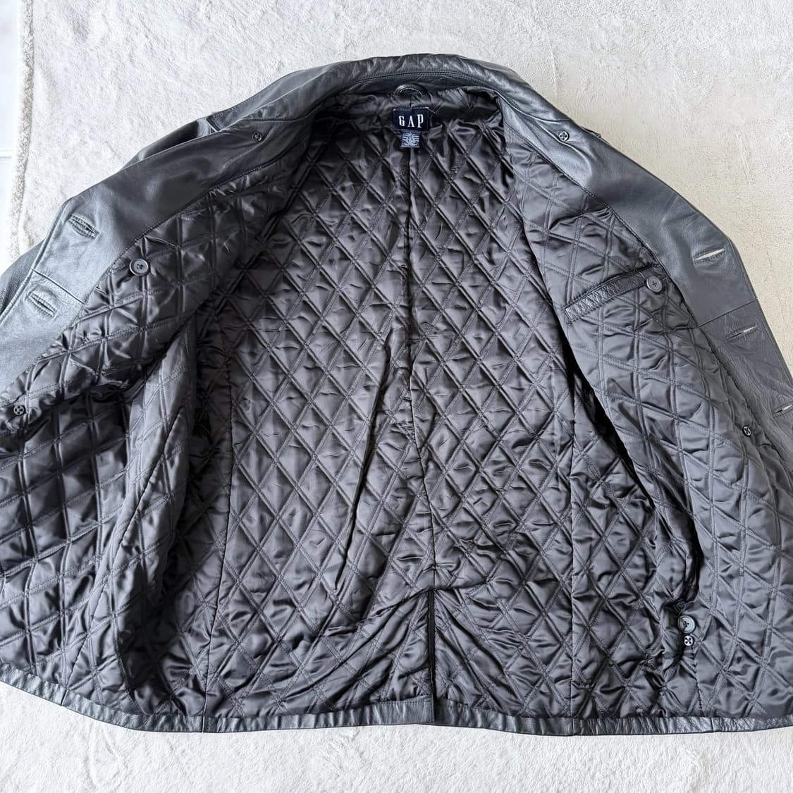 올드 갭 빈티지 레더 피코트 상품이미지4