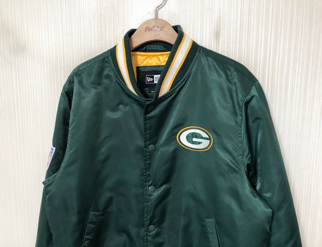 NFL 뉴에라 그린베이 패커스 새틴자켓 M 상품이미지5