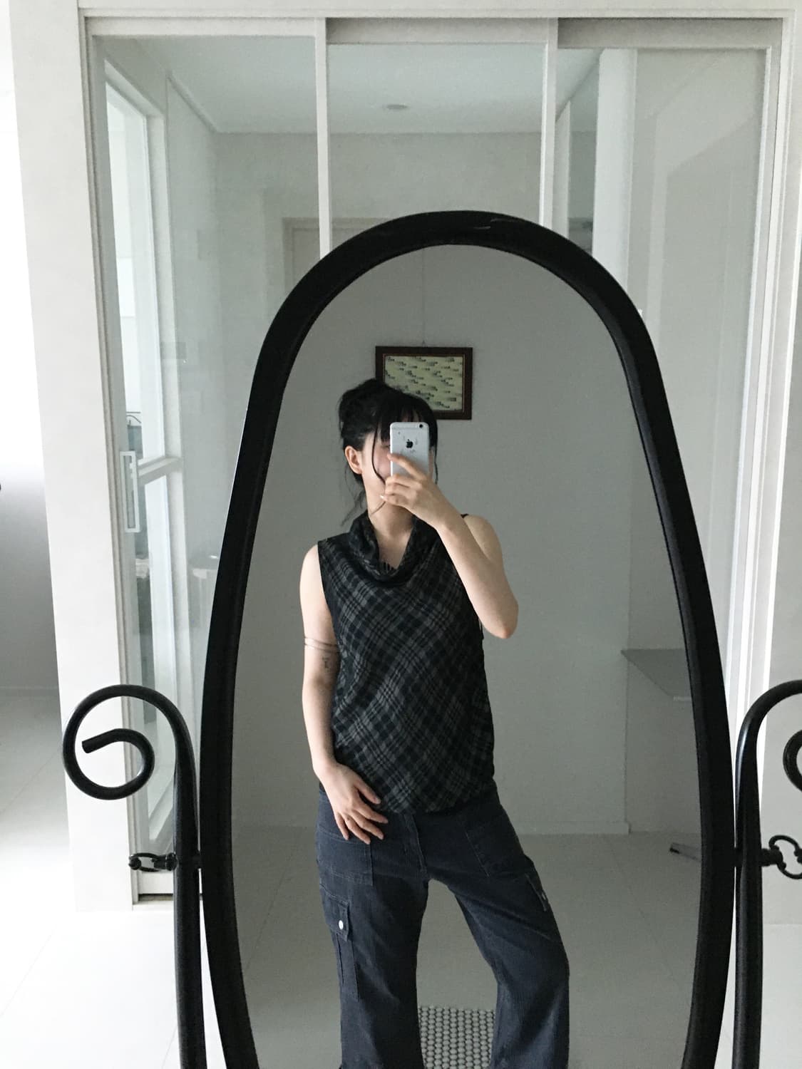 check drape top 상품이미지5