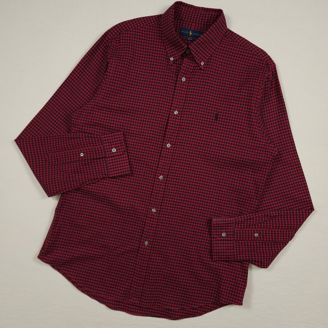 L(100) 폴로랄프로렌 슬림핏 깅엄체크셔츠 상품이미지2