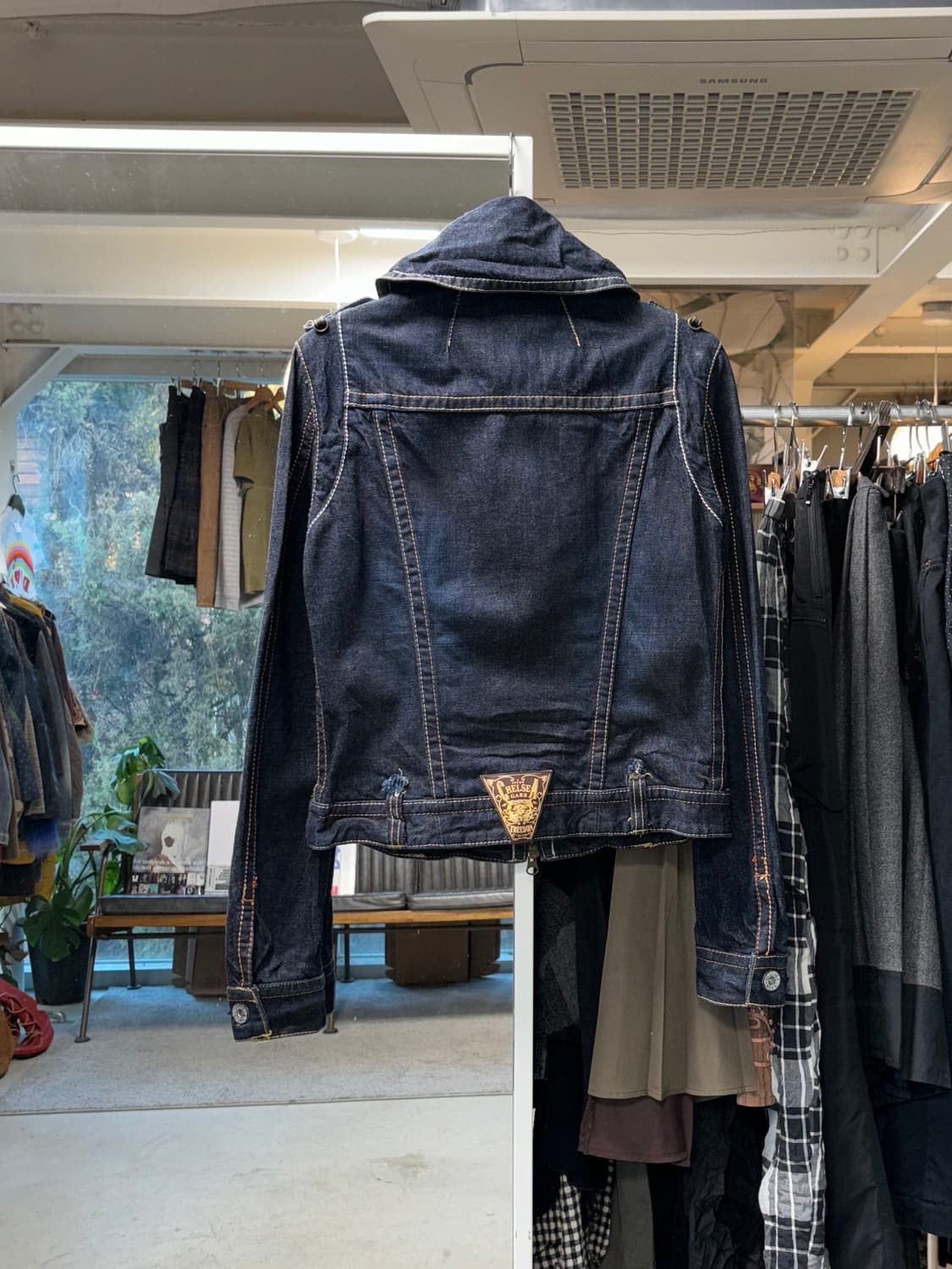 Chelseagarb 하이넥 집업 데님자켓 상품이미지2