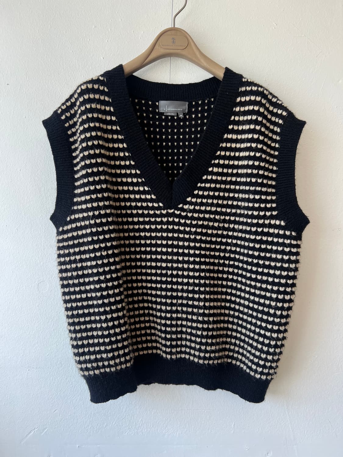 앤트로폴리지 Anthropologie  여성 블랙 니트조끼 간절기조끼 상품이미지2