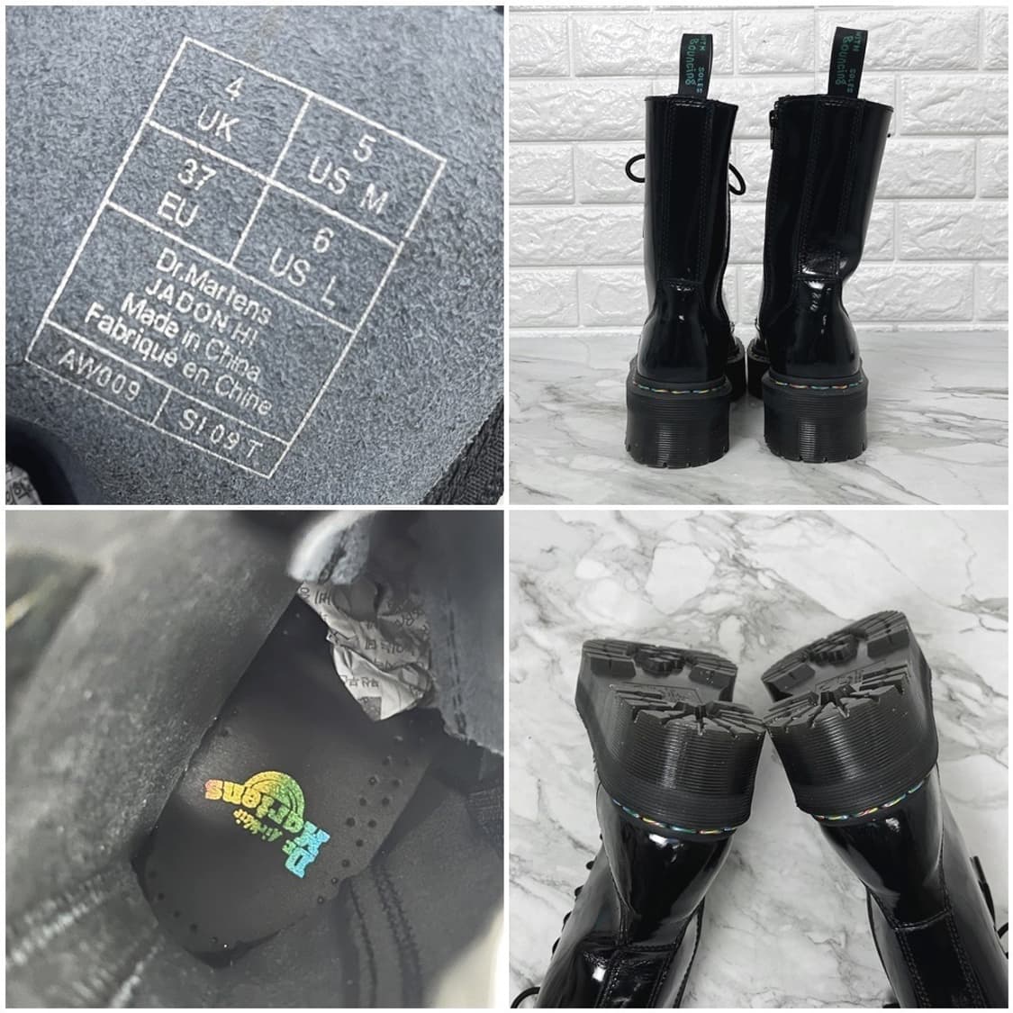 닥터마틴 제이든 하이 레인보우 블랙 230 UK4 상품이미지7