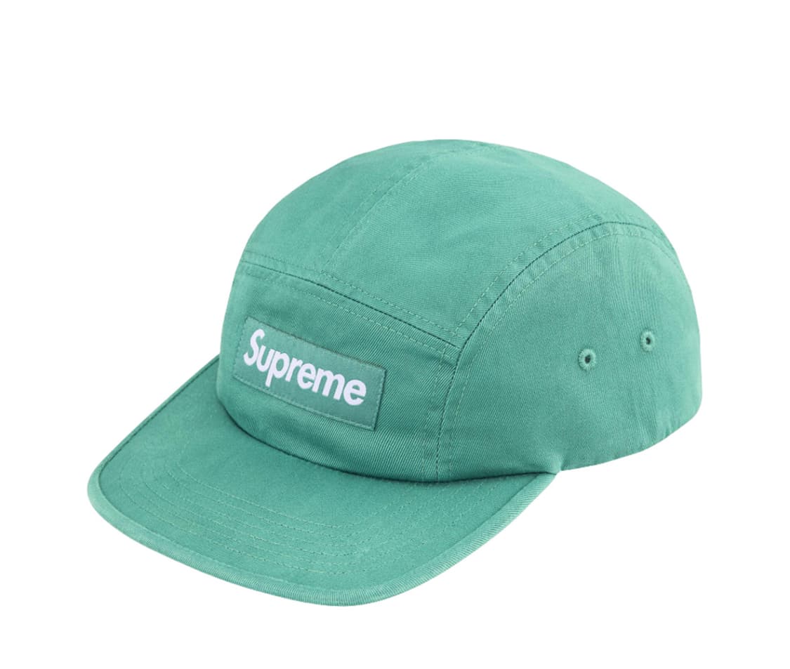 슈프림 워시드 치노 트윌 캠프캡 세이지 - 25SS 슈프림 캠프캡 상품이미지1