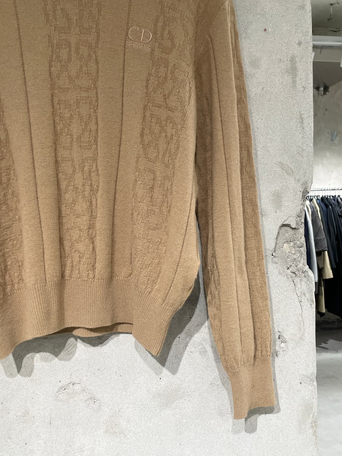 크리스찬 디올 스포츠 베이지 로고 크루넥 울 니트 상품이미지5