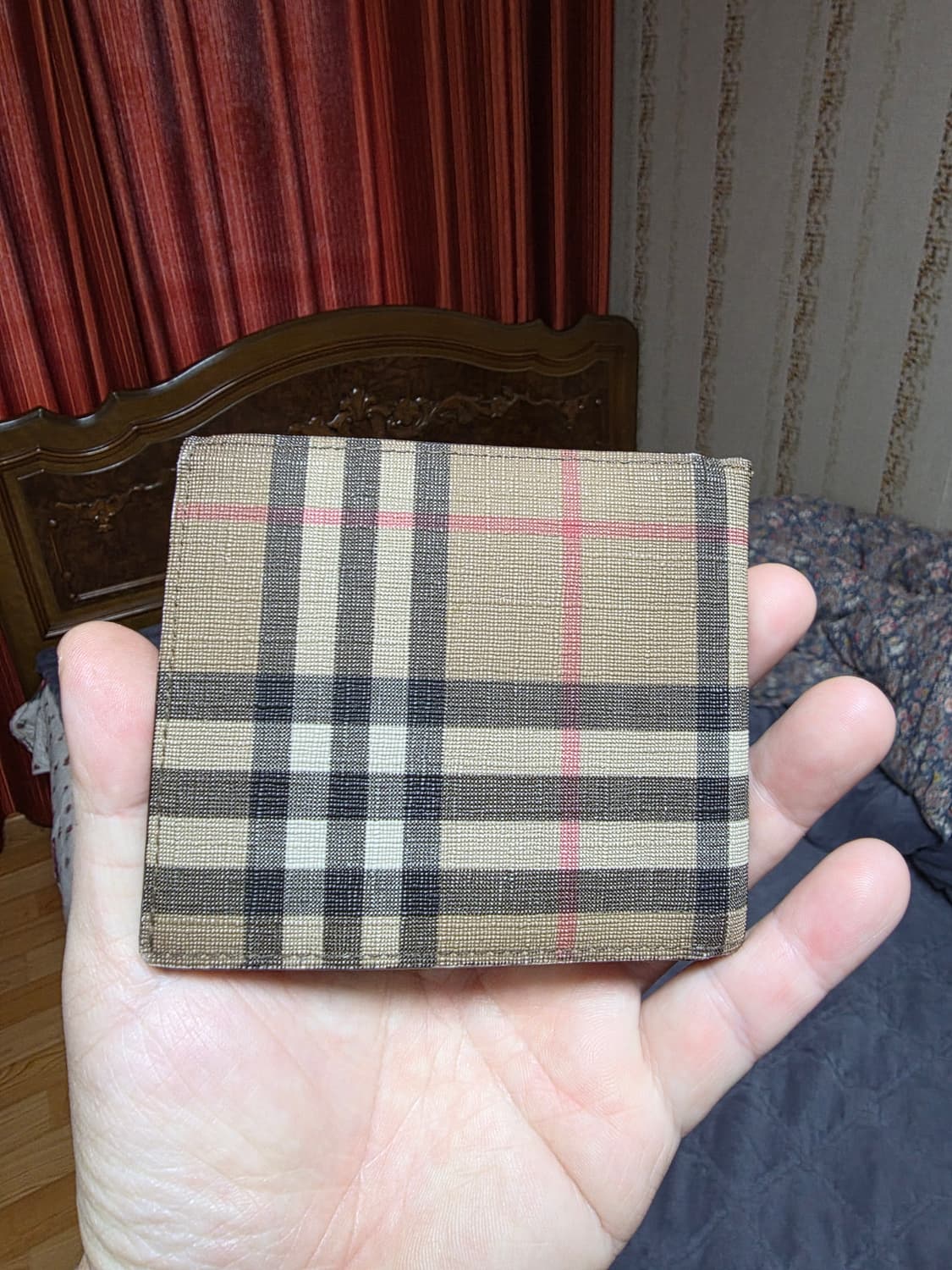 (정품) 버버리 체크 반지갑/80166111/개인/팝니다. 상품이미지4