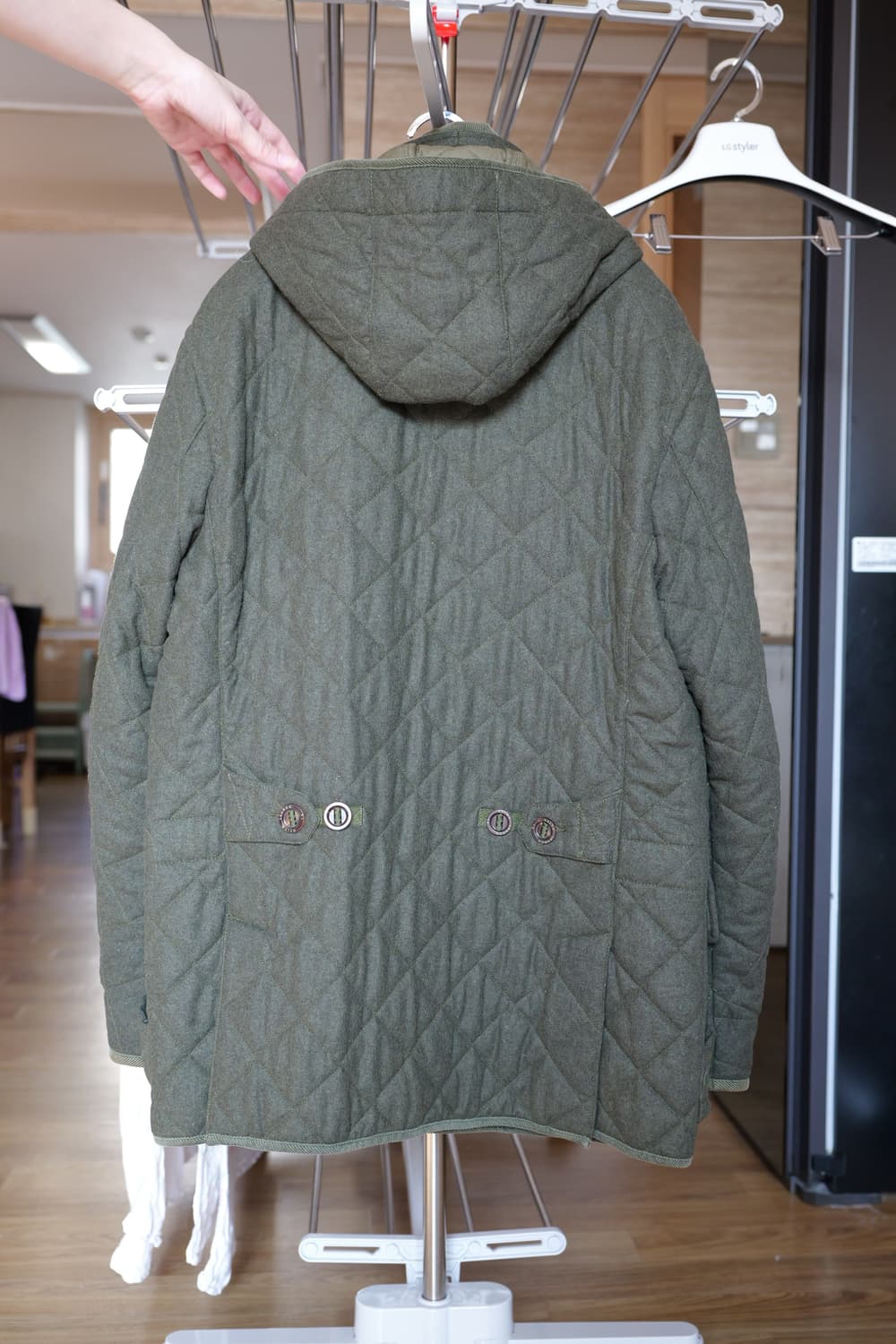 폴로 랄프로렌 퀼팅 후드 자켓 M 올리브그린 상품이미지4