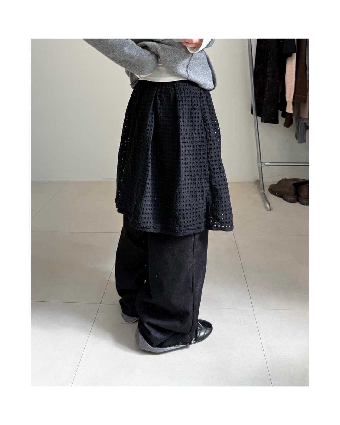 빈티지 펀칭 스커트 상품이미지2