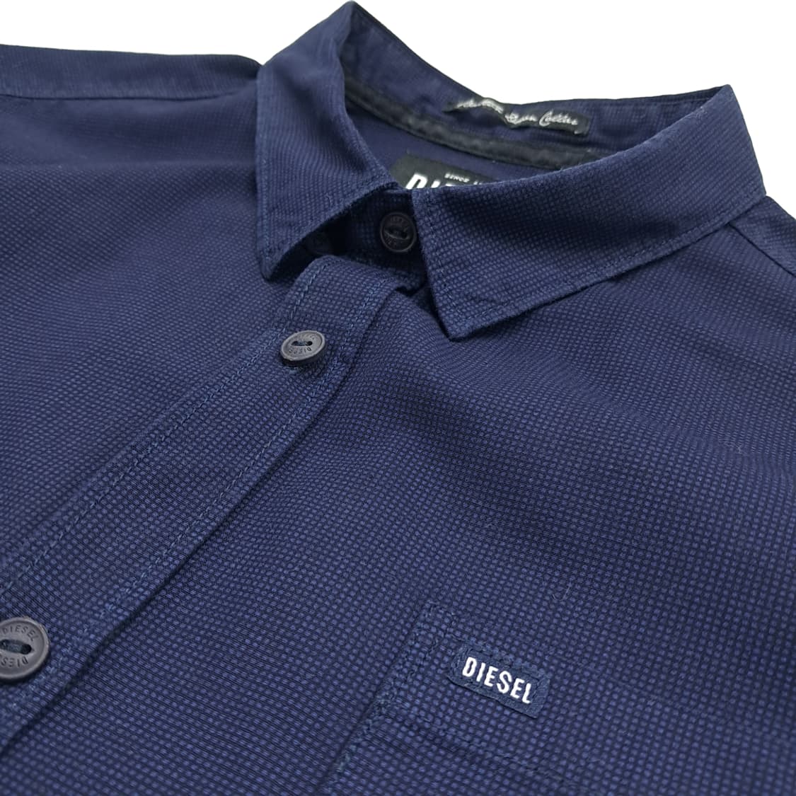 CN926 L 디젤 다크네이비 도트 긴팔 셔츠 남방 상품이미지5