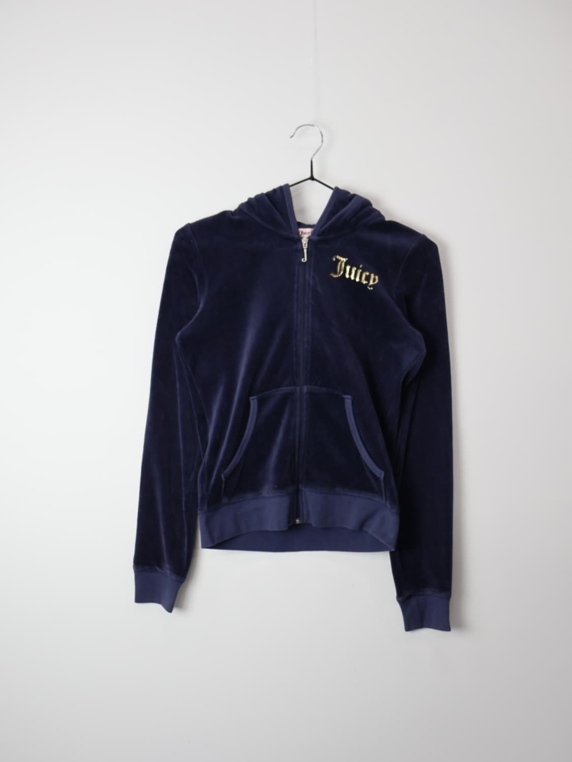 Juicy Couture Navy Velvet Zip-Up Hoodie 상품이미지4