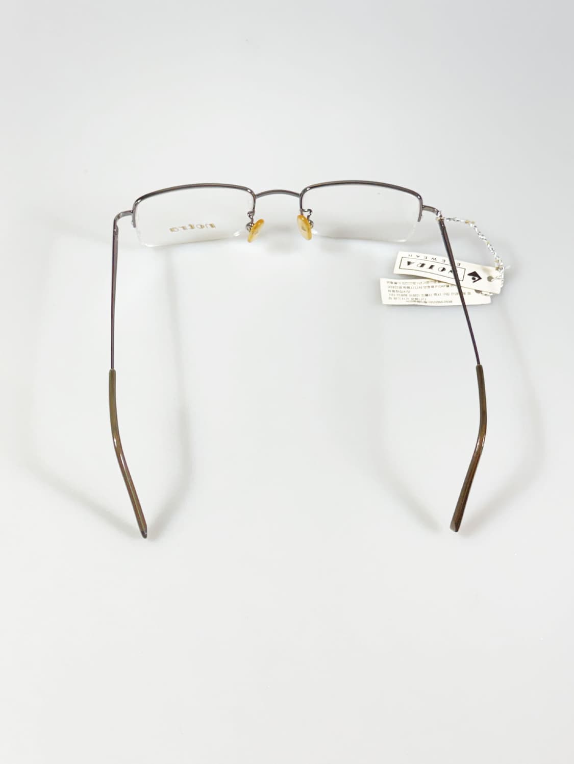 NOTRA 다크 실버 반무테 스퀘어 프레임 빈티지 안경 상품이미지5