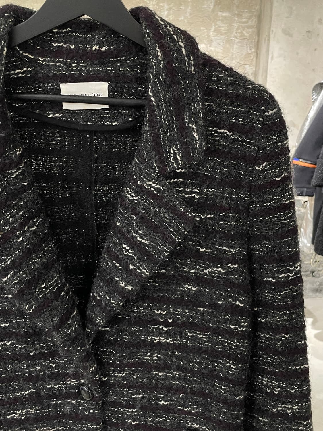 이자벨 마랑 에뚜왈 차콜 스트라이프 체스넛 버튼 알파카 울 자켓 상품이미지3