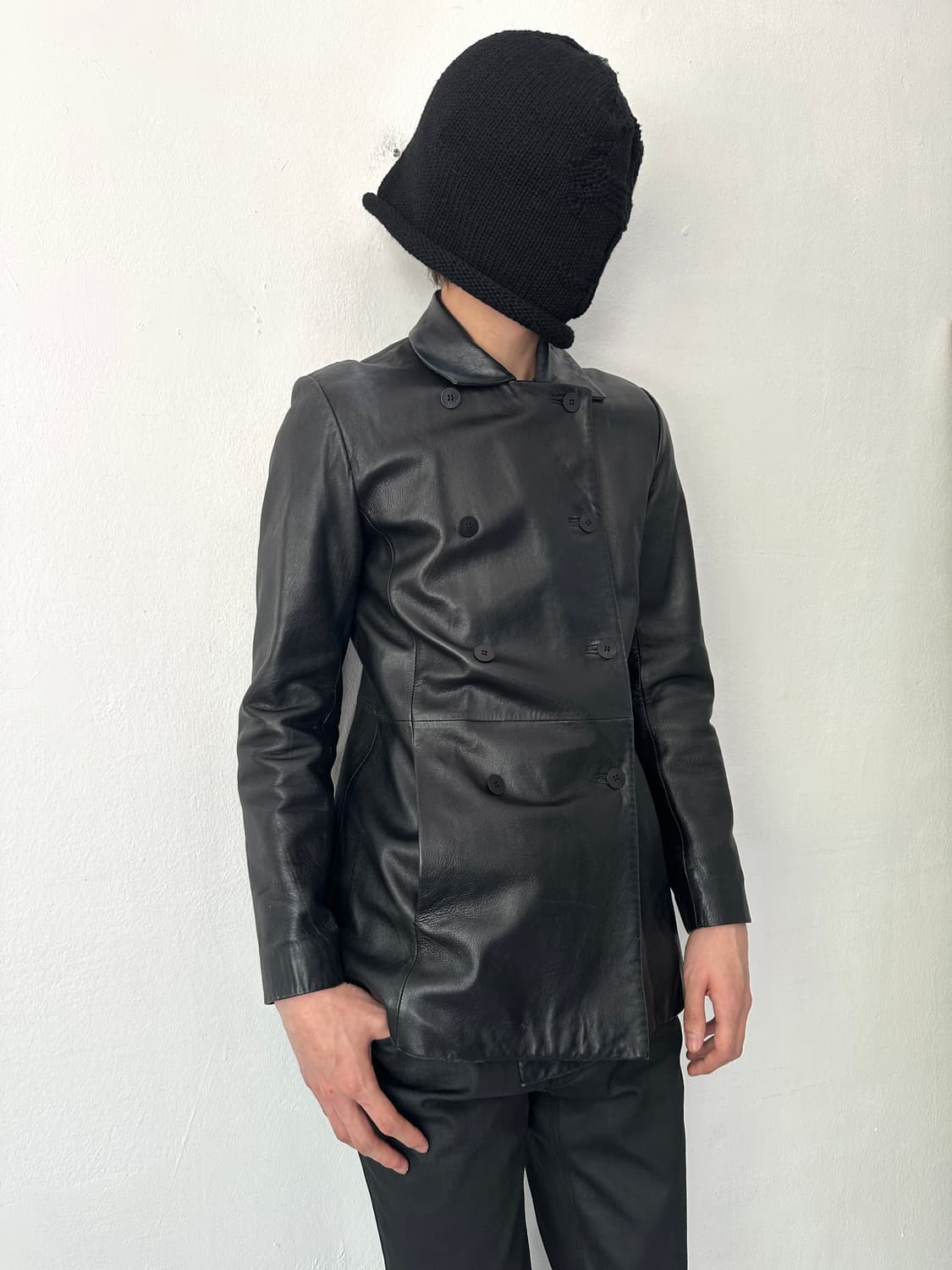 DKNY 나폴레옹 램스킨 레더 하프자켓 상품이미지2