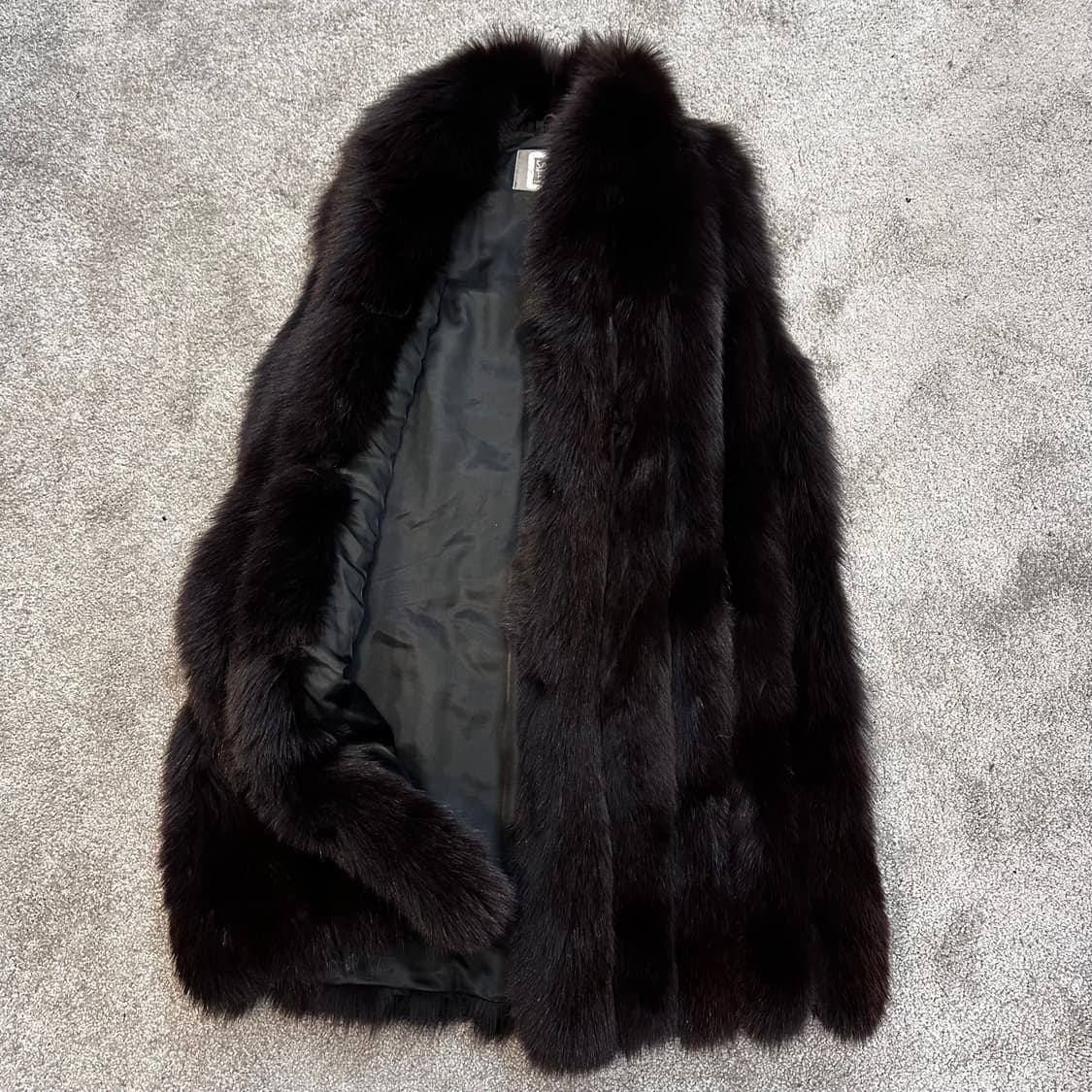 사가폭스 블랙브라운 롱 베스트 퍼자켓M-L 상품이미지9