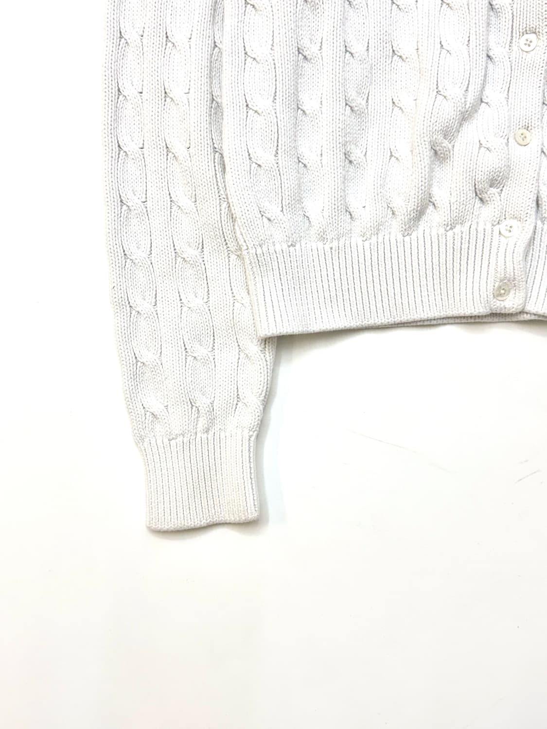 Polo sports 랄프로렌 스포츠 화이트컬러 케이블 니트 가디건 상품이미지5