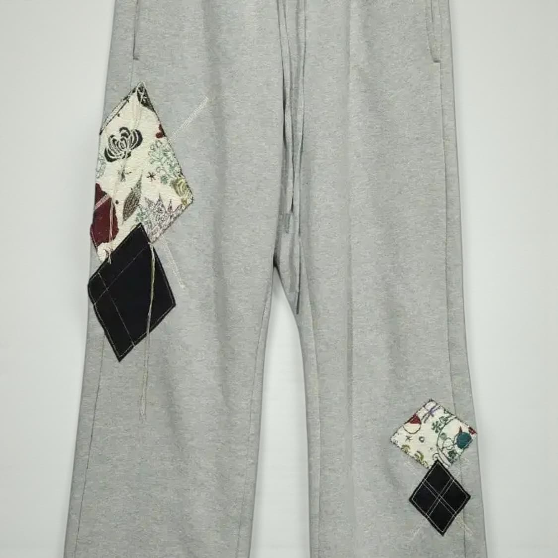 OPEN YY 오픈와이와이 아가일 패치 기모 라운지 팬츠 M 상품이미지3