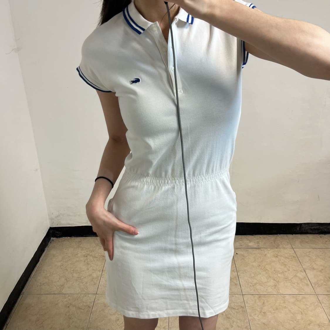 Lacoste White Collar Dress 상품이미지3