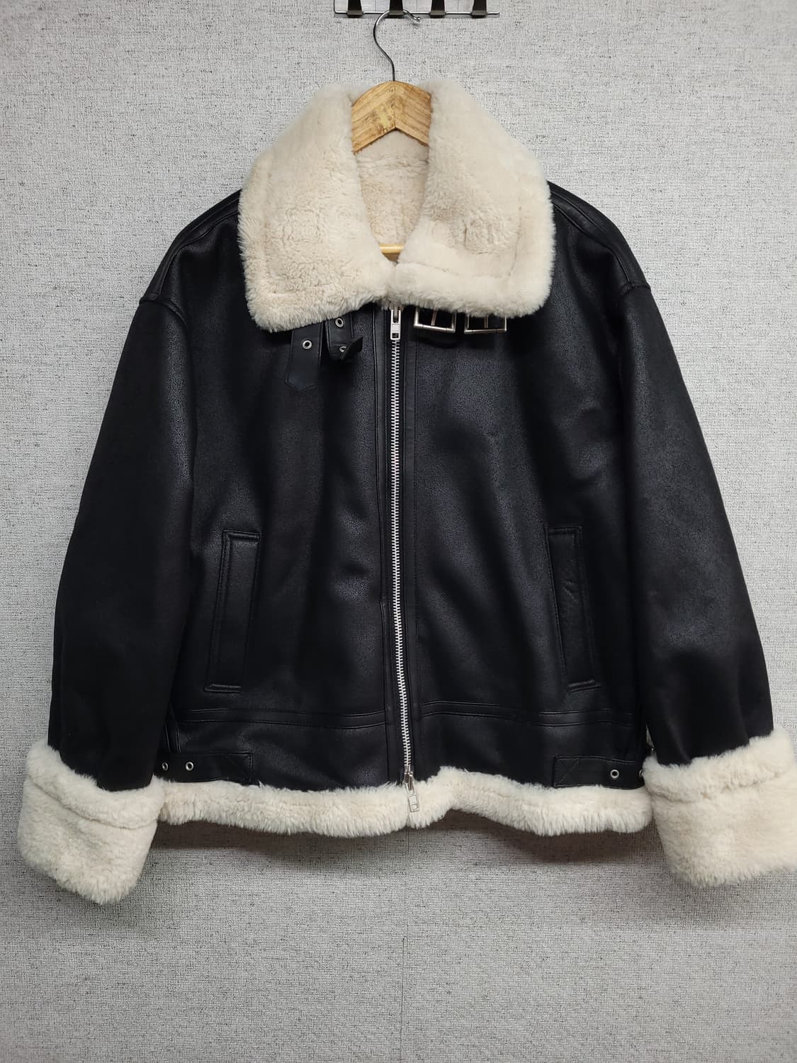 도프제이슨 하프넥 무톤 무스탕 자켓 상품이미지1