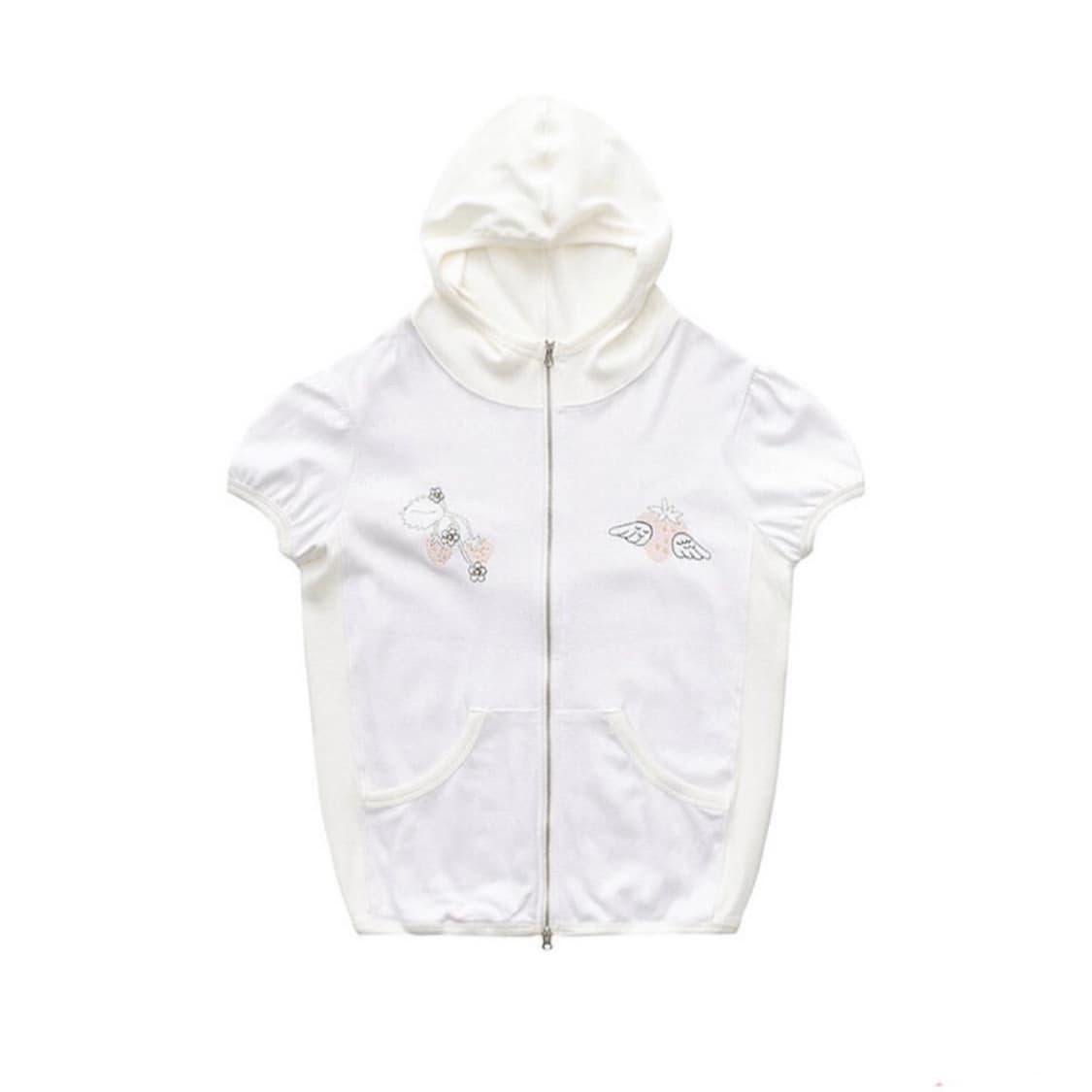 네고가능) 노피셜노피스 BERRY PUFF HOODIE 딸기 반팔 집업 상품이미지1