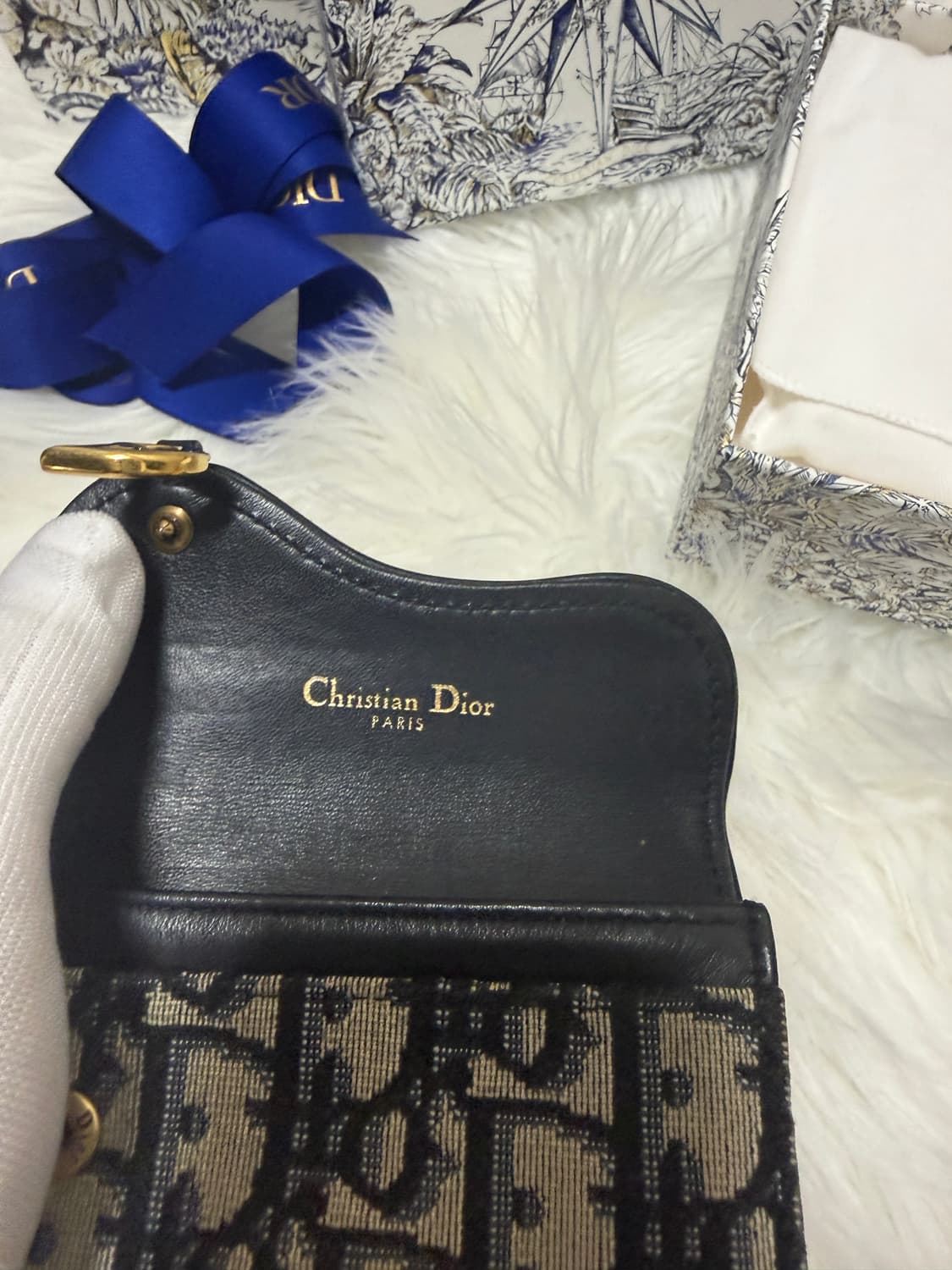 디올 오블리크 새들 카드지갑 상품이미지6