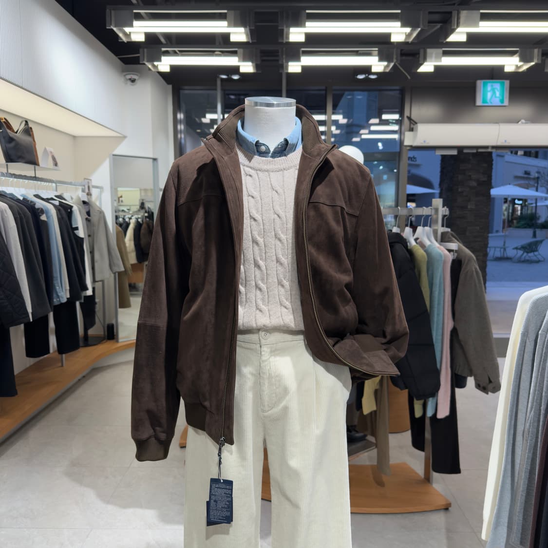 [새상품] 브룩스브라더스 염소가죽 스웨이드 집업 블루종 상품이미지2