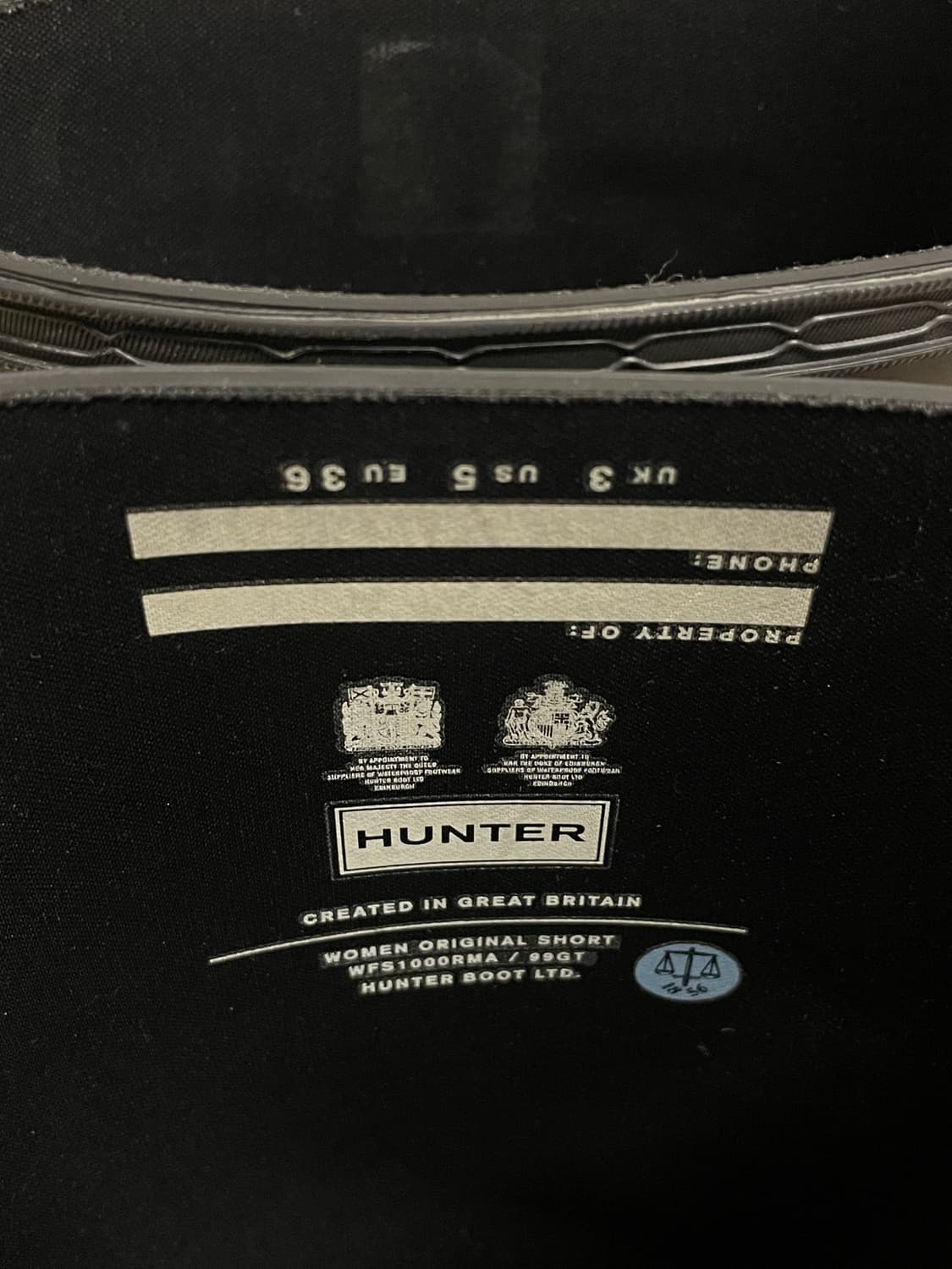 [220] 헌터 오리지널 쇼트 레인 부츠 블랙 상품이미지6