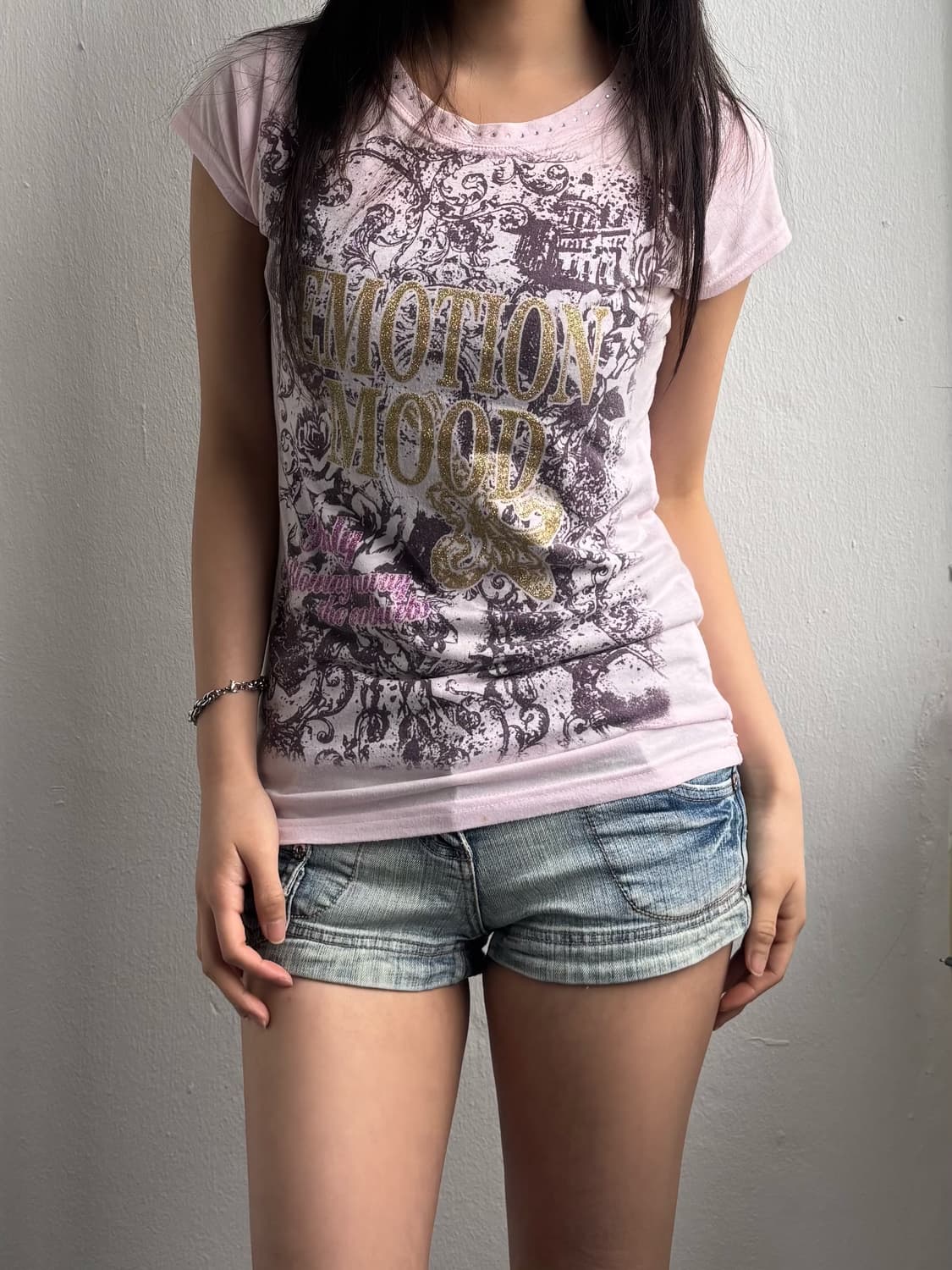 Japanese Vintage Pink Graphic T-shirt 상품이미지6