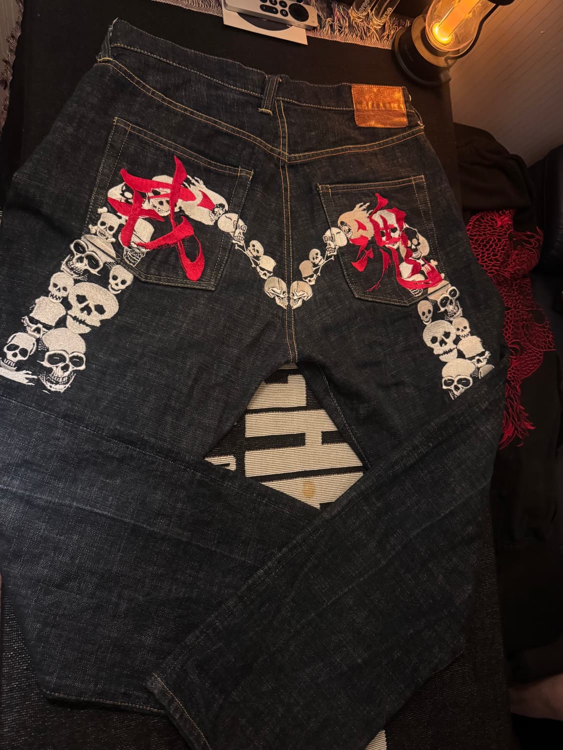 EVISU Martial Spirit Skull Denim Pants 상품이미지1
