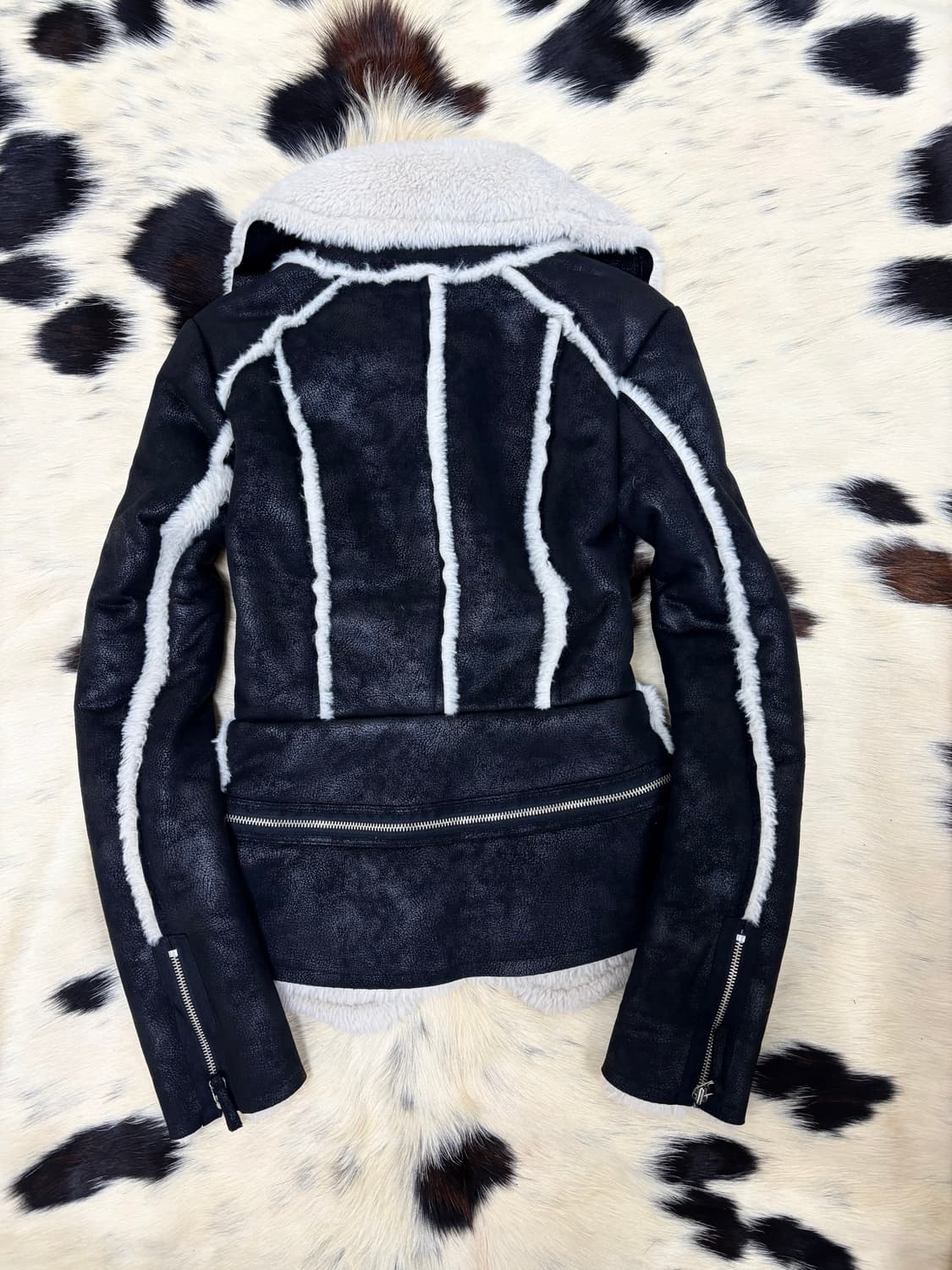 2000s Design Zip Detail Fur Trimming Sli 상품이미지8