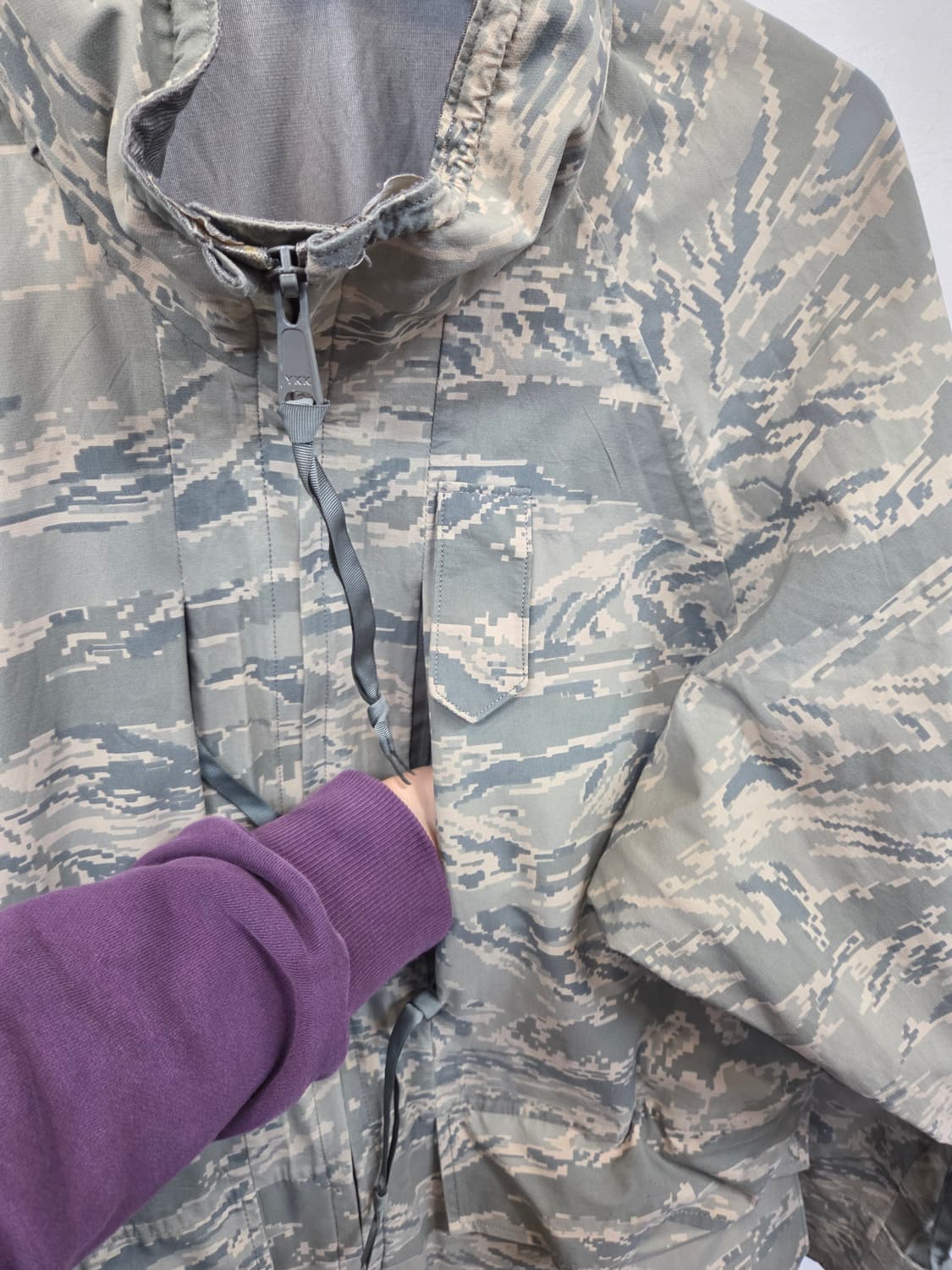 밀리터리 공군 에어포스 타이거 카모 고어텍스 후드자켓 L 레귤러  상품이미지4