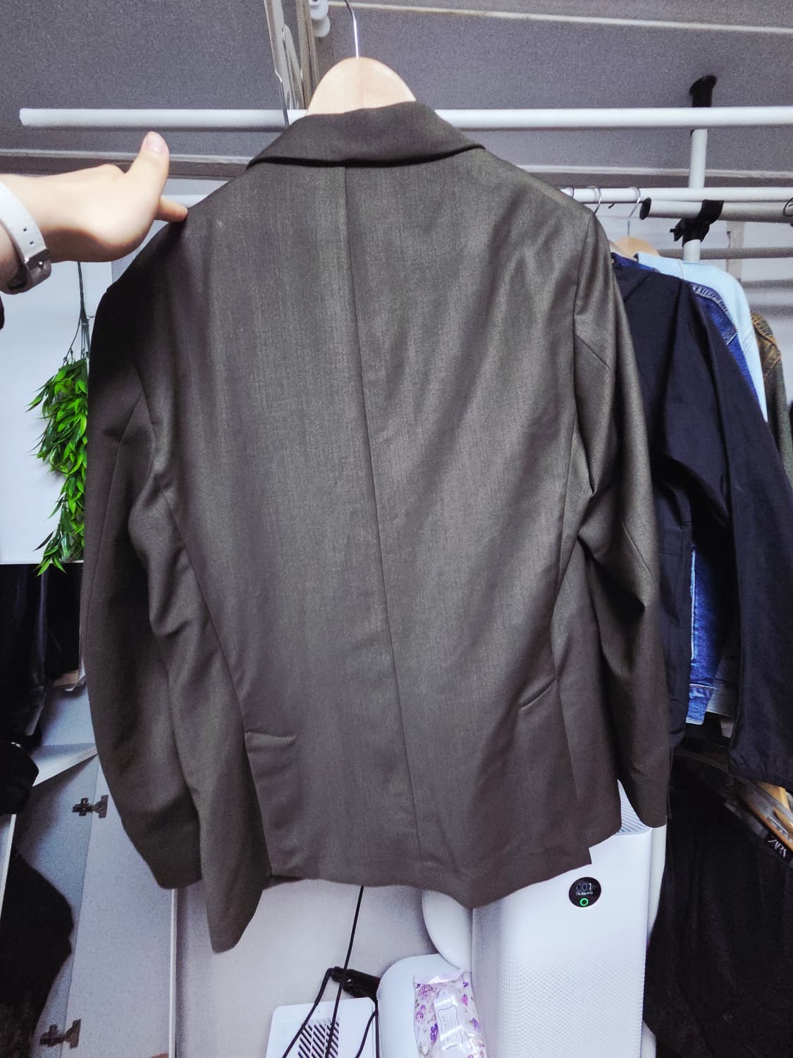 자라 울 수트 블레이저 다크 카키 EU48 상품이미지3