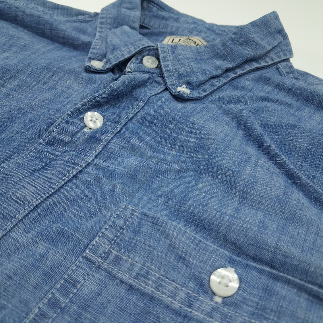 CN813 M 엘엘빈 샴브레이 긴팔 셔츠 남방 상품이미지5