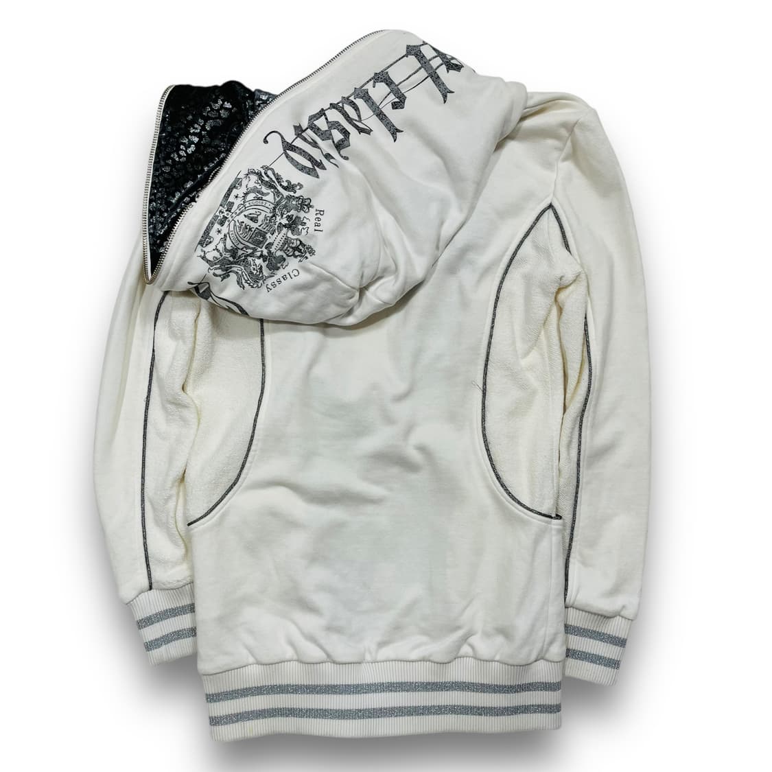 에고이스트 y2k 펑크 갸루 더블 지퍼 슬림 후디 집업 상품이미지4