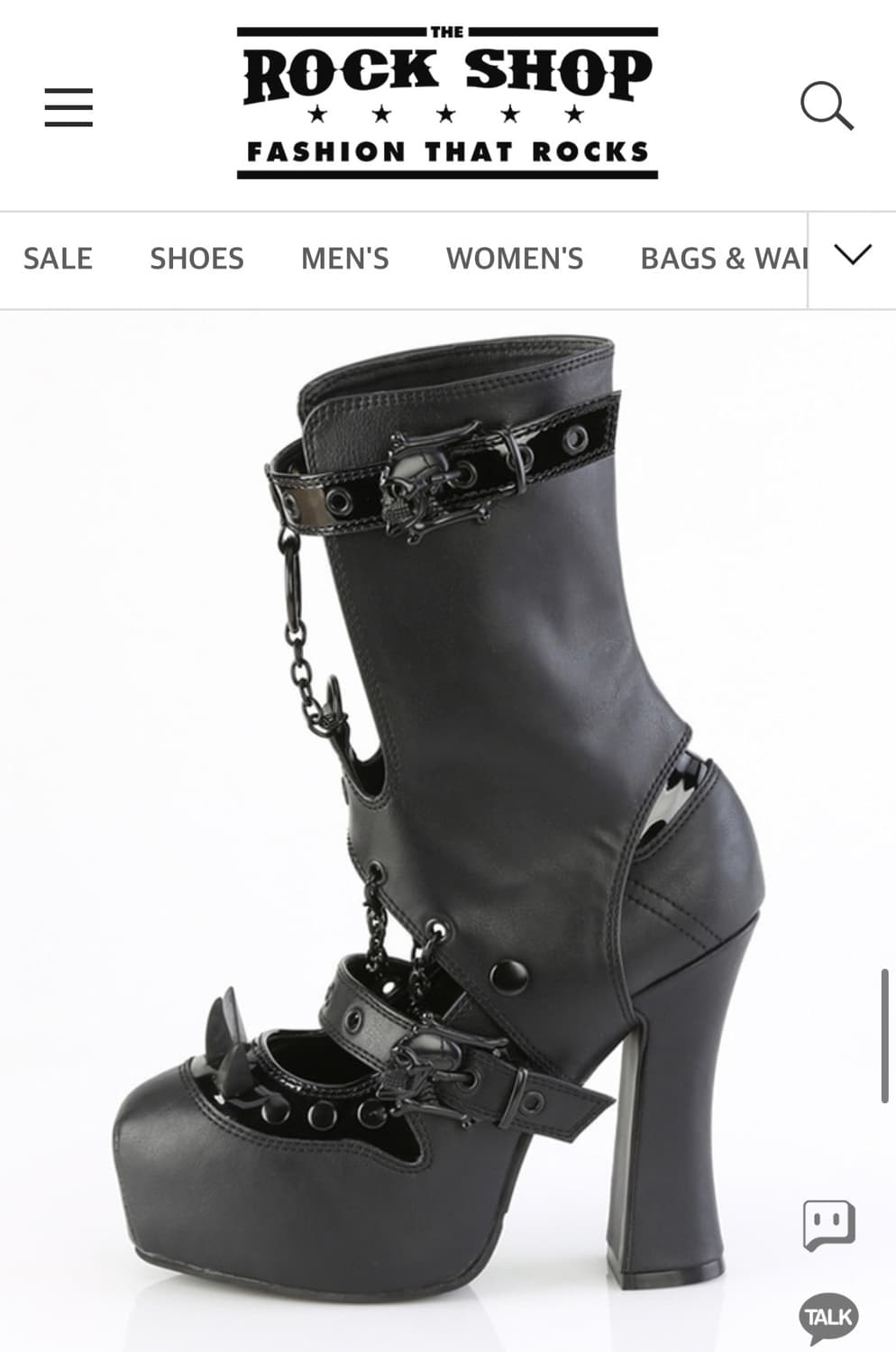 데모니아 데몬13 루버스파이크 스컬 버클 메리제인 펌프스 힐 상품이미지1