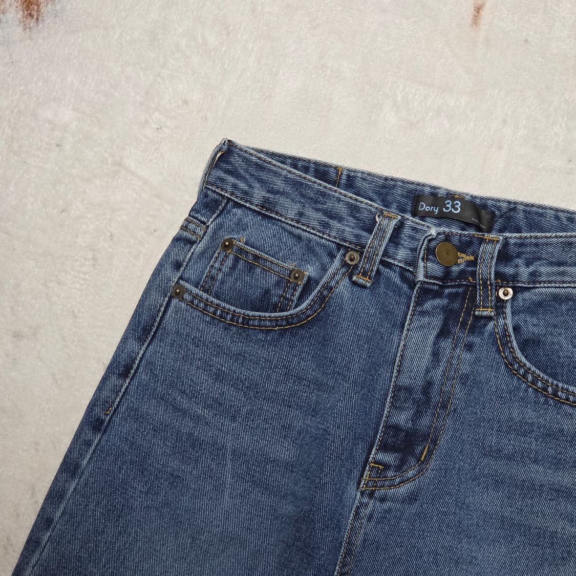 빈티지 중청 와이드 데님팬츠 상품이미지5