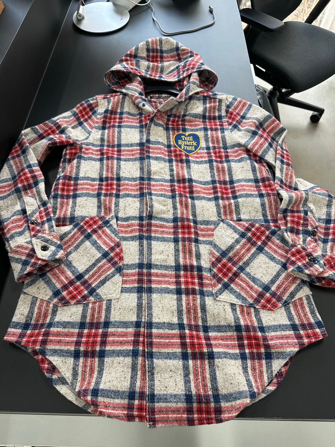 히스테릭글래머 하트로고 포켓 체크후드셔츠 상품이미지4