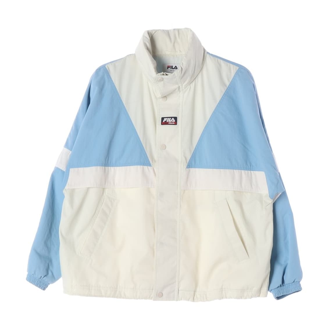 휠라 스카이블루 배색 올드스쿨 웜업 자켓 M 상품이미지1