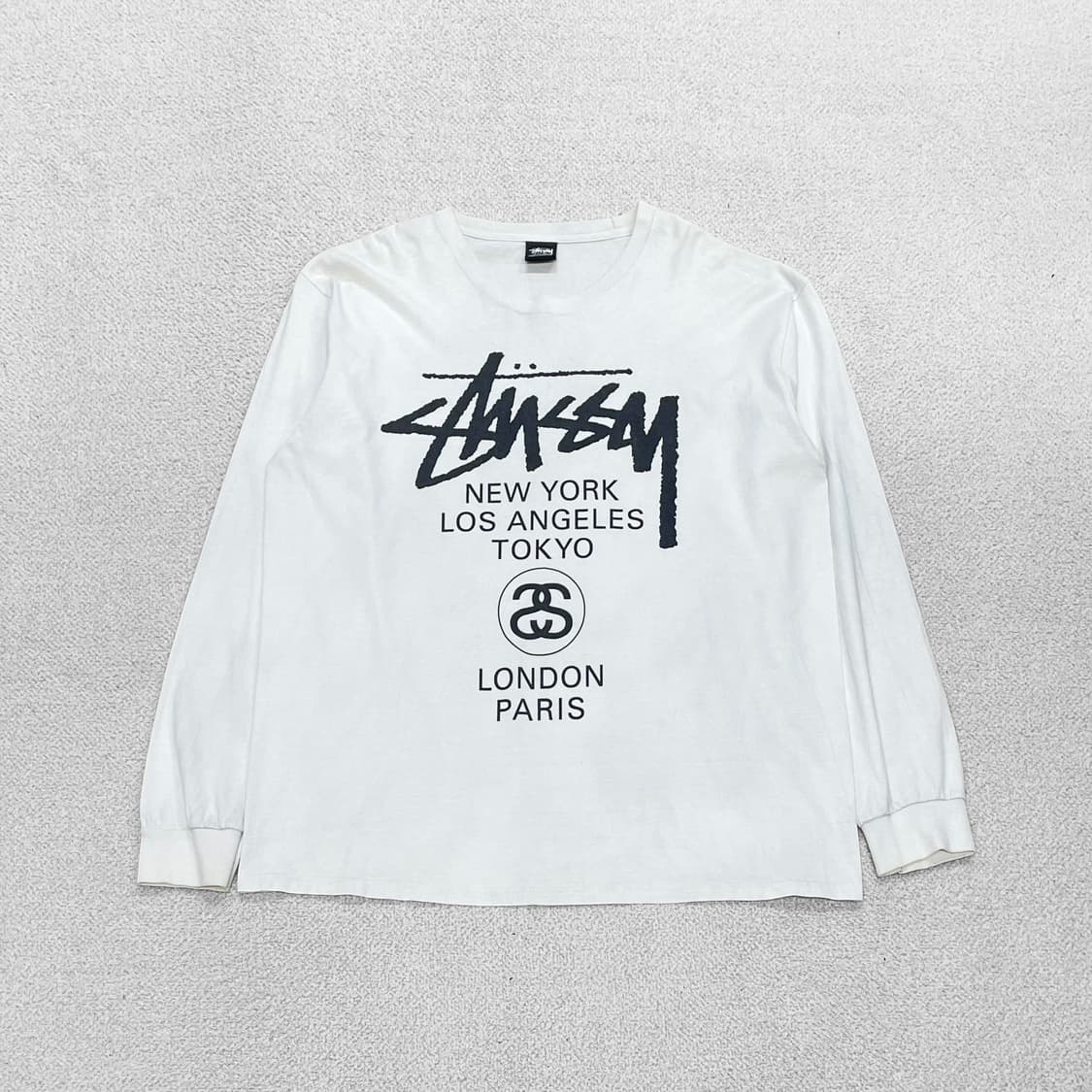 스투시 Stussy 월드투어 롱슬리브 화이트 상품이미지1