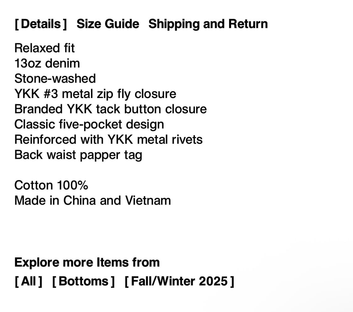 디스이즈네버댓) Relaxed Jeans One Wash M 상품이미지4