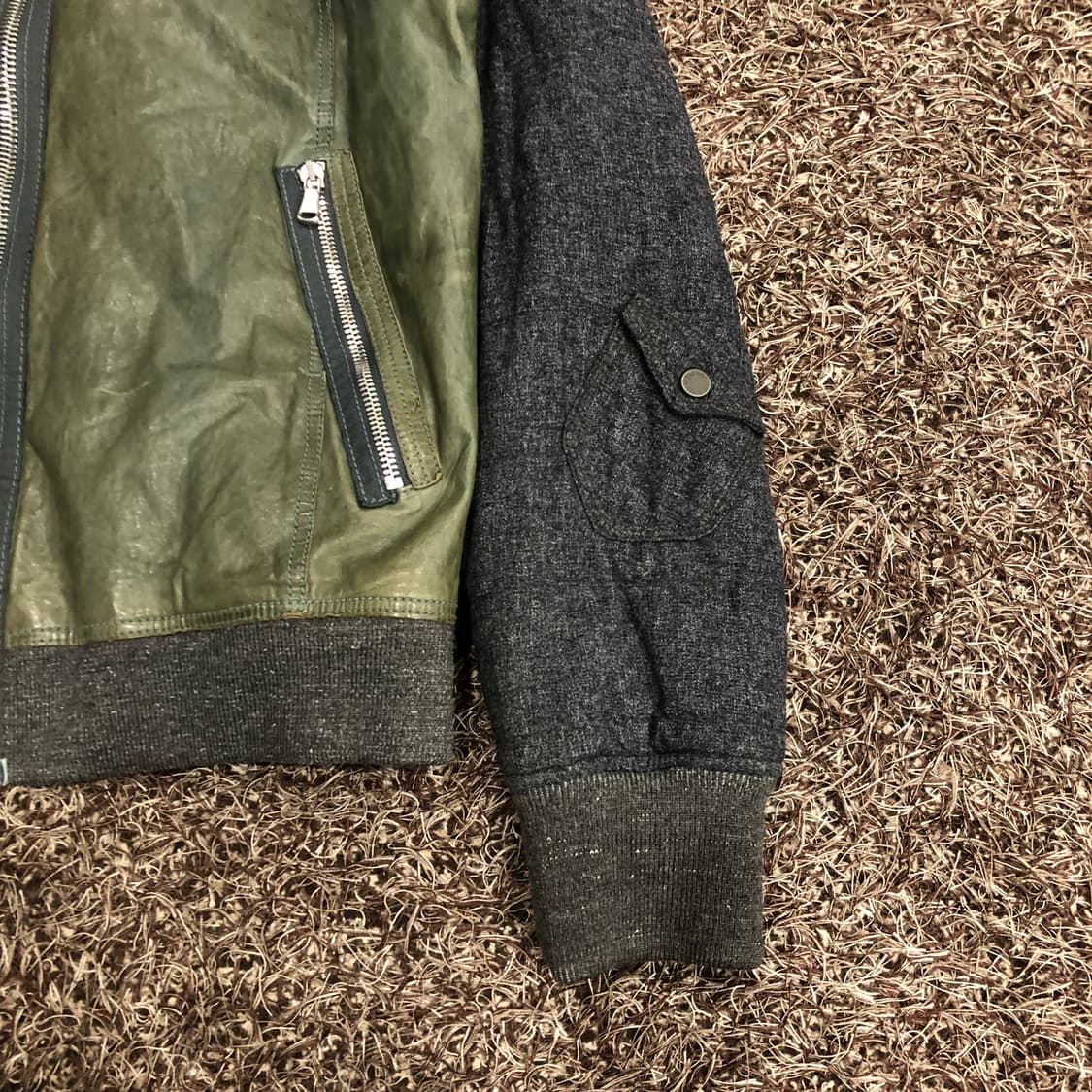 티아이포맨 양가죽 울 레더 가죽 블루종 자켓 상품이미지4