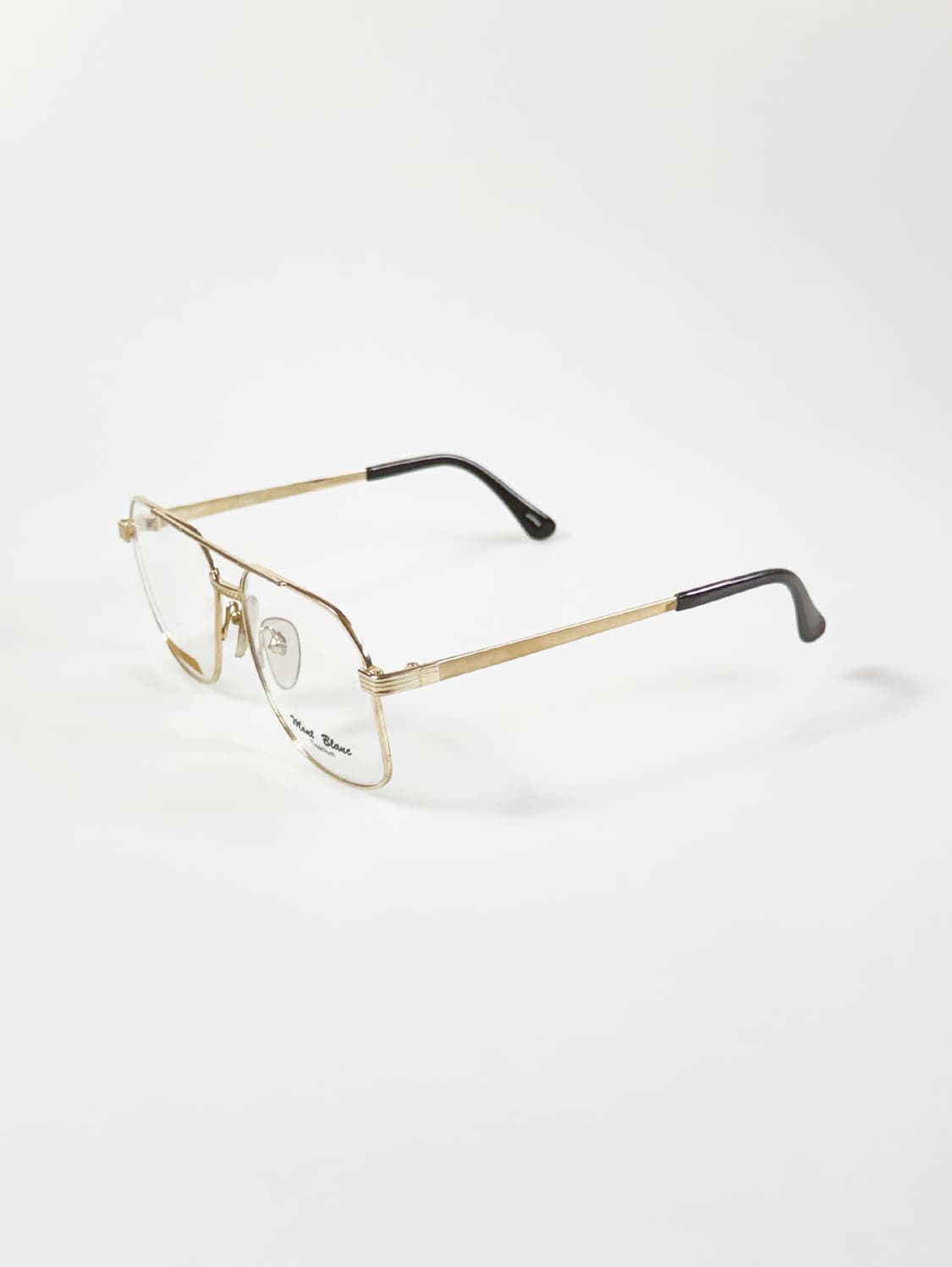 90s MONT BLANC 골드 티타늄 보잉 스퀘어 빈티지 안경 상품이미지3