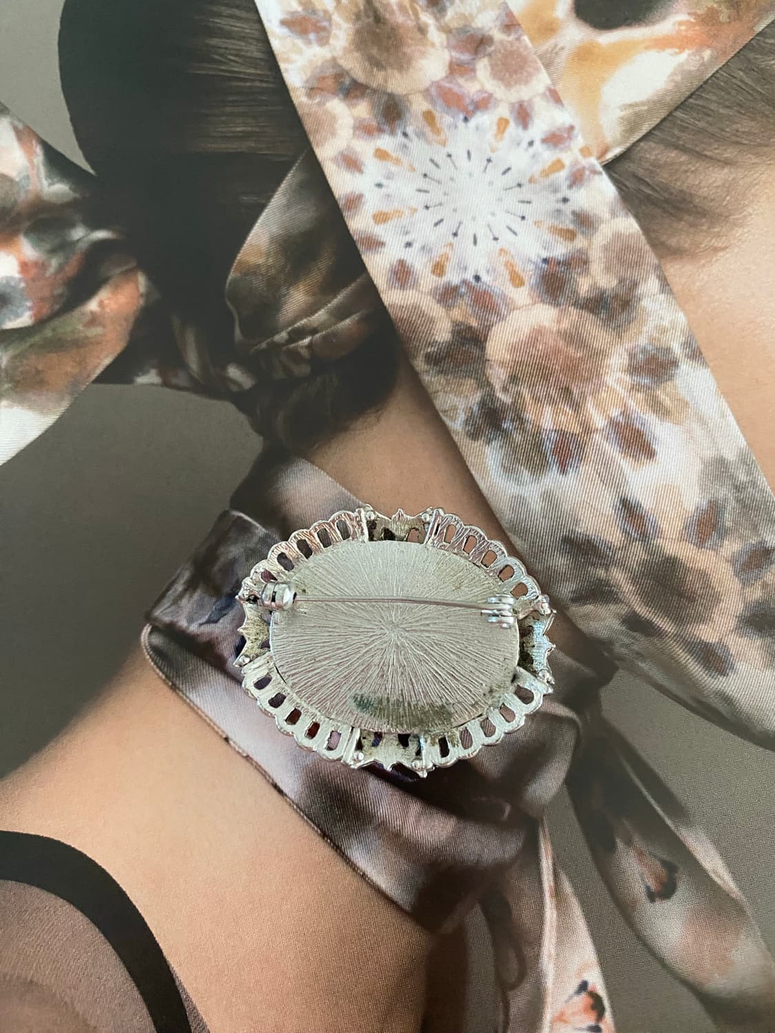 빈티지 오벌 핑크 브로치 앤틱 상품이미지3